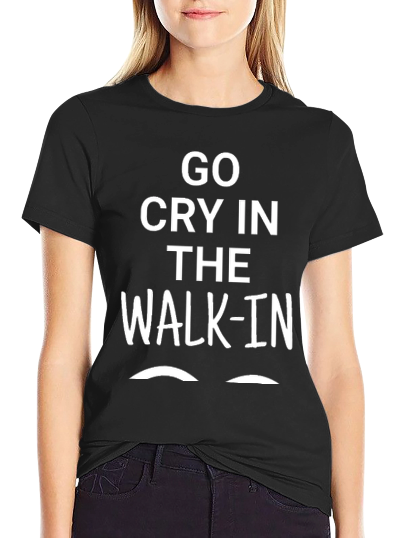 Black Go Cry in the Walk-In Graphic T-Shirt view 2