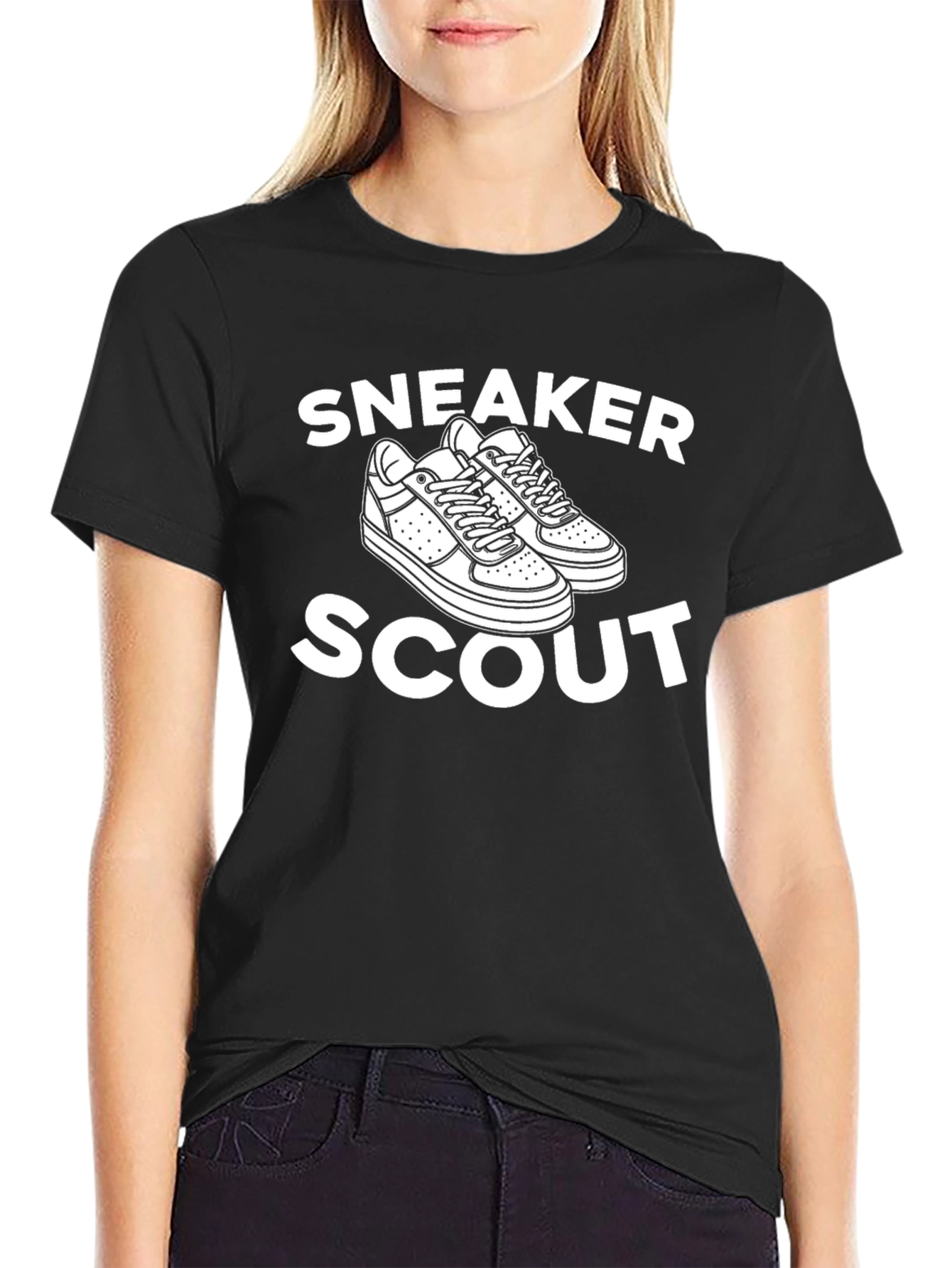 Black Sneaker Scout Graphic Tee - Black Cotton Blend view 2