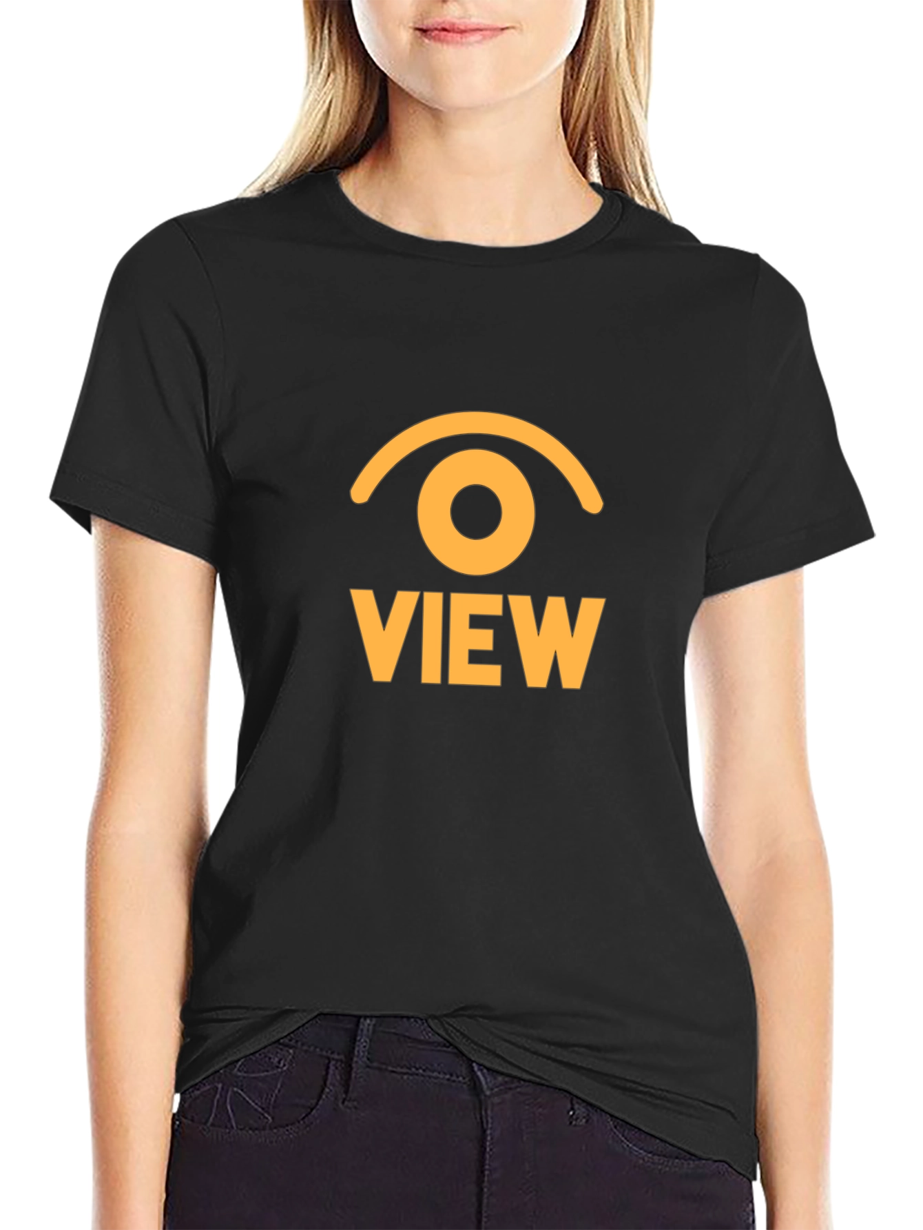 Black Eye View Graphic Tee - Black Casual T-Shirt view 2