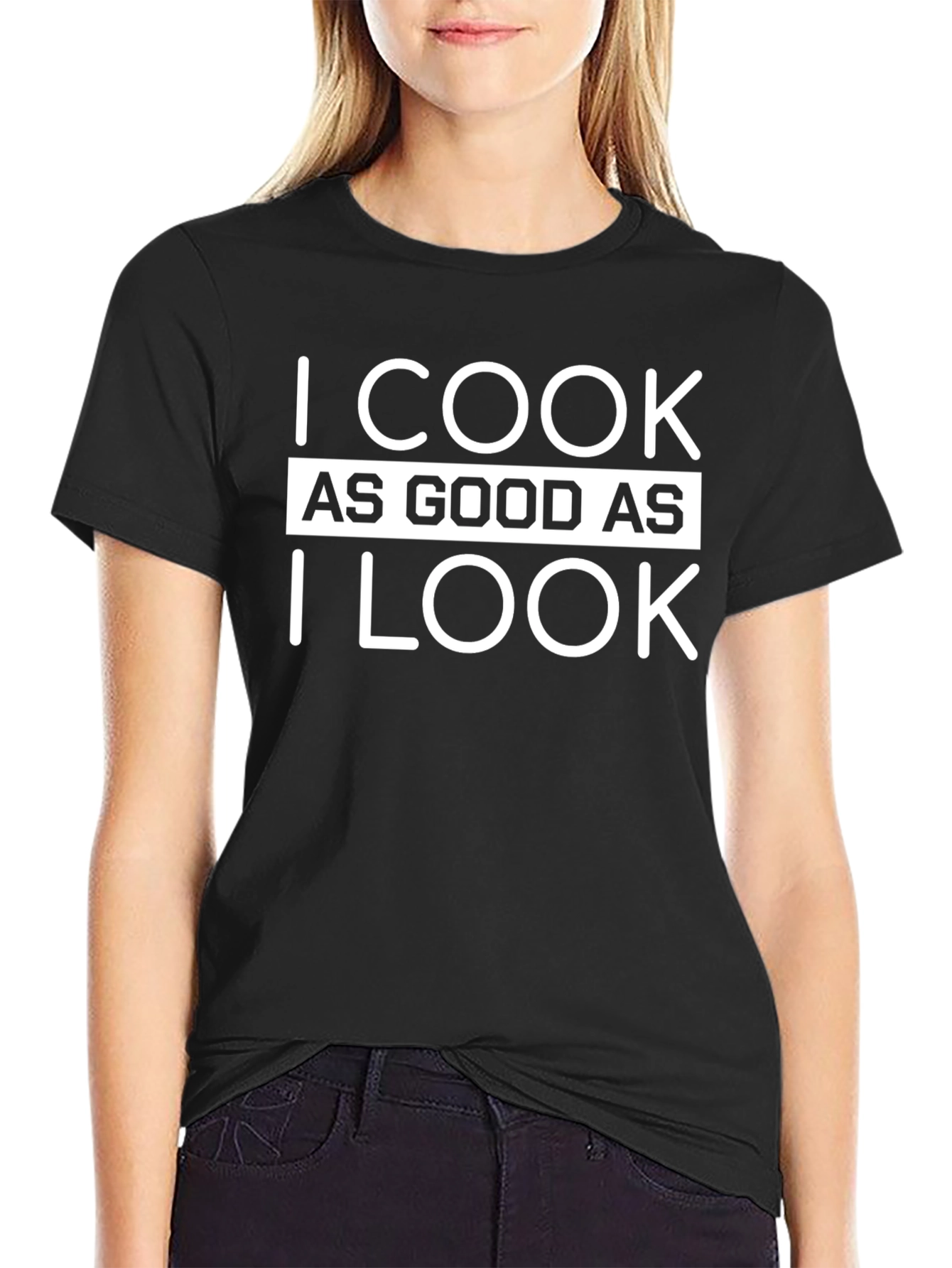 Black I Cook As Good As I Look T-Shirt view 2