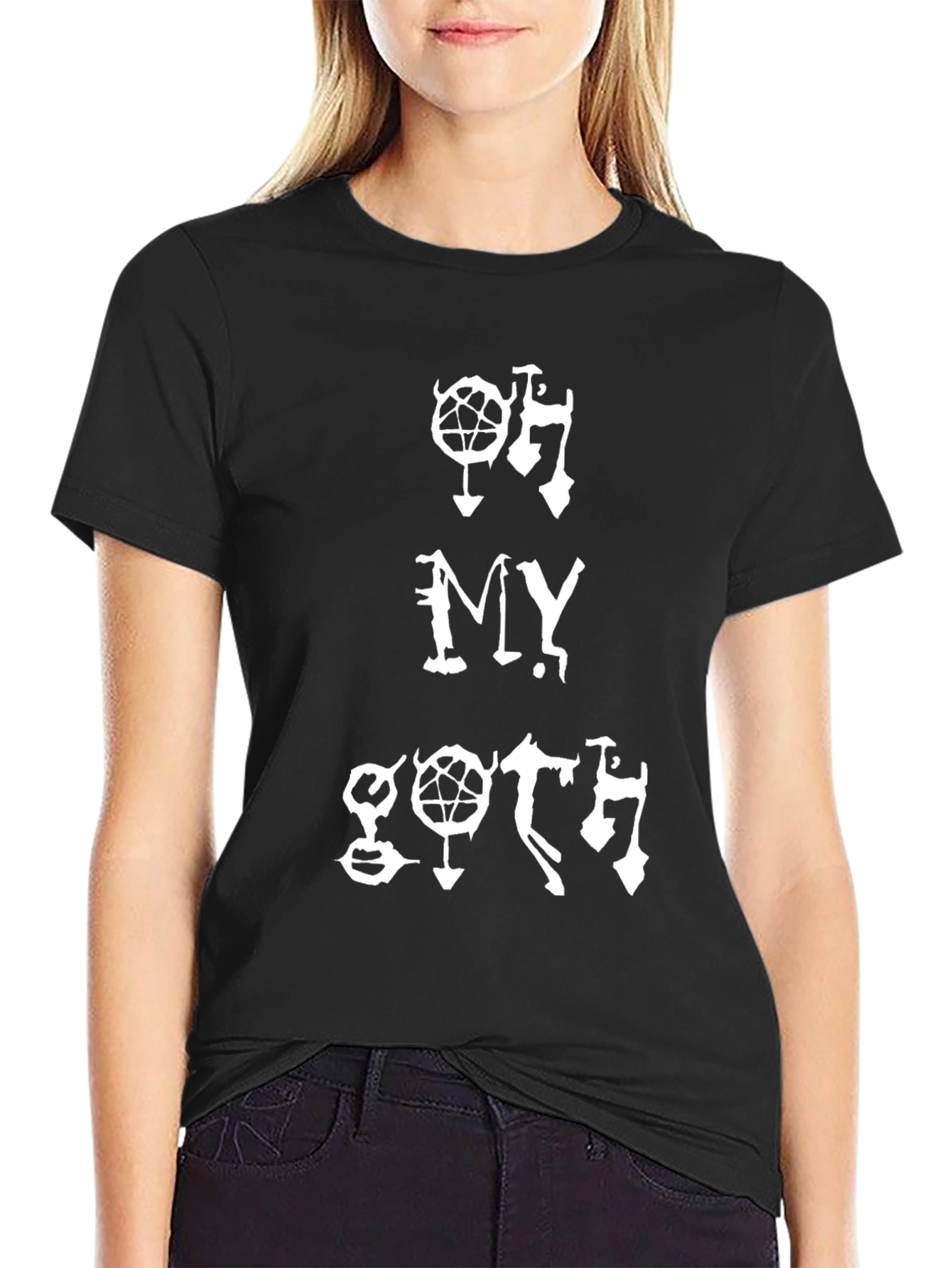 Black Oh My Goth T-Shirt - Black view 2