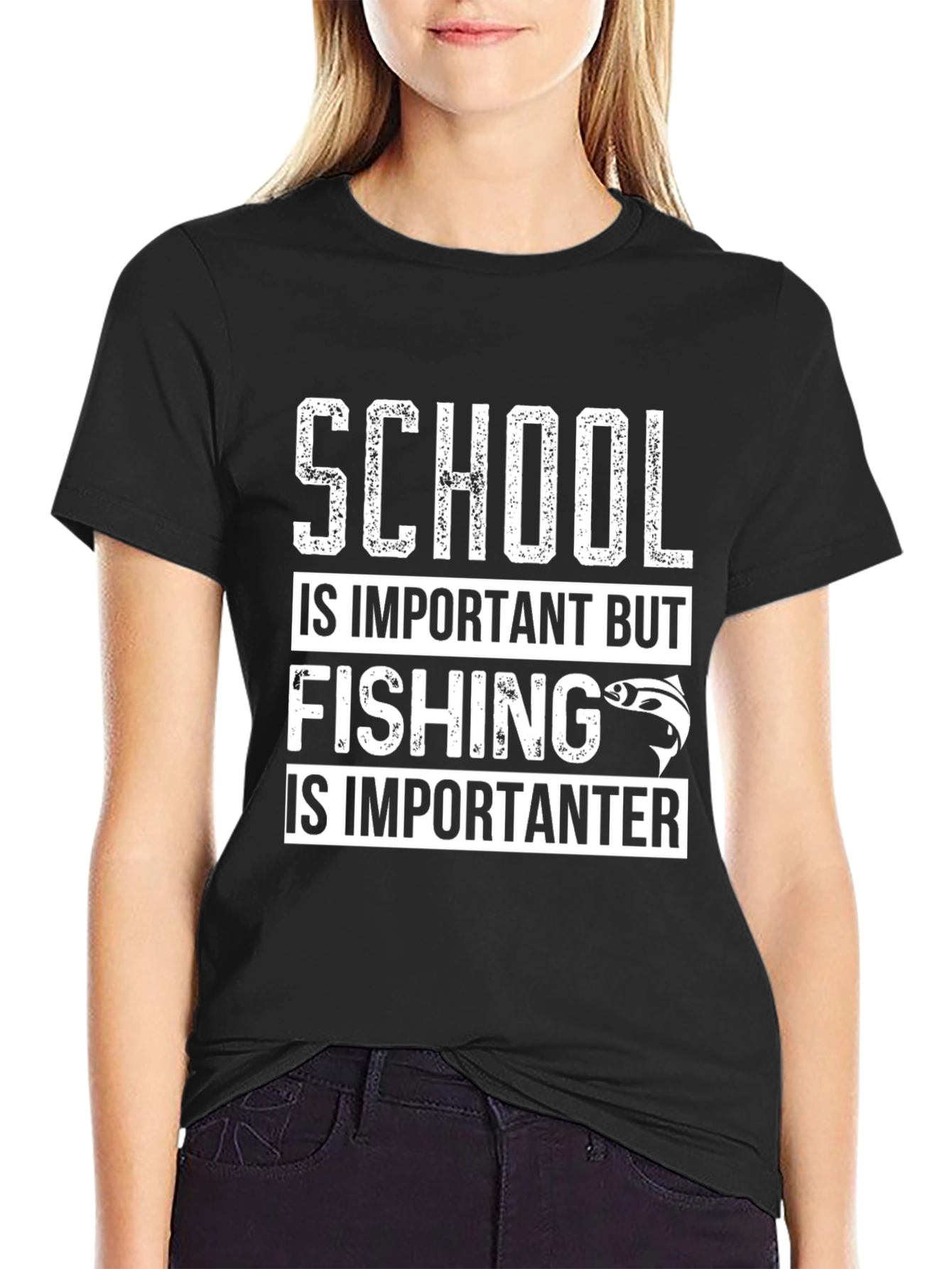 Black Fishing is Importanter T-Shirt view 2