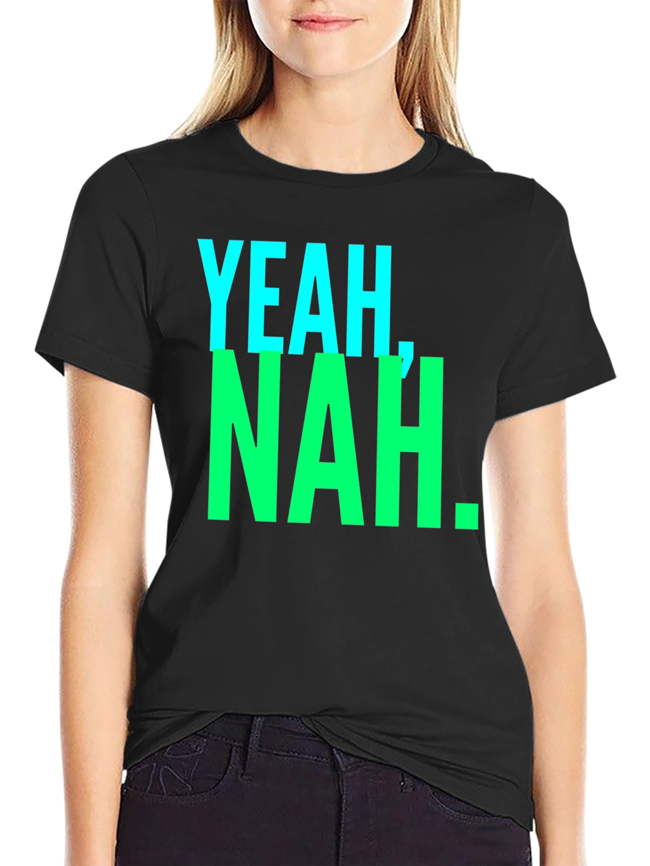 Black Yeah, Nah. Graphic Tee - Casual Style view 2