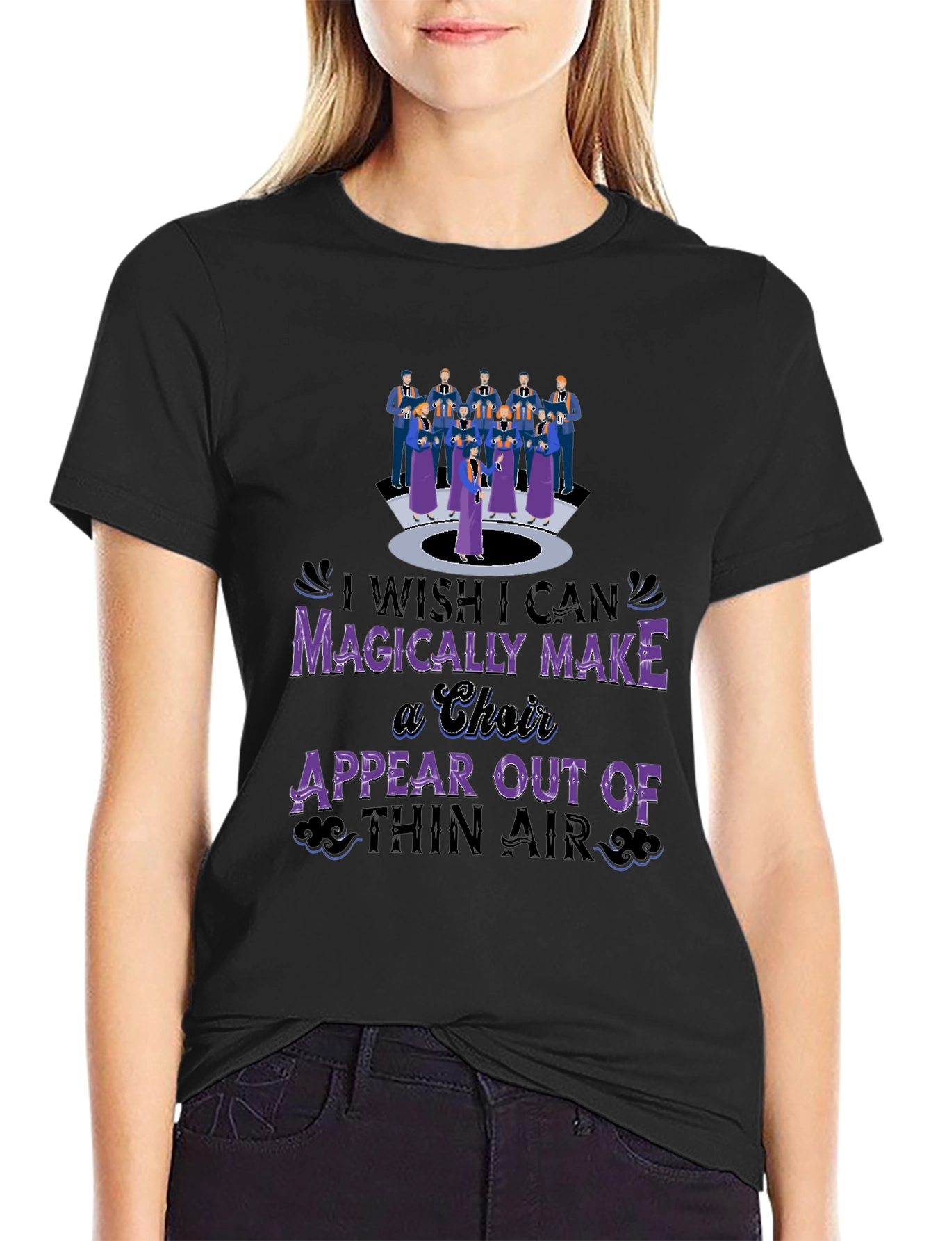 Black Magical Choir T-Shirt - Music Lover's Tee view 2