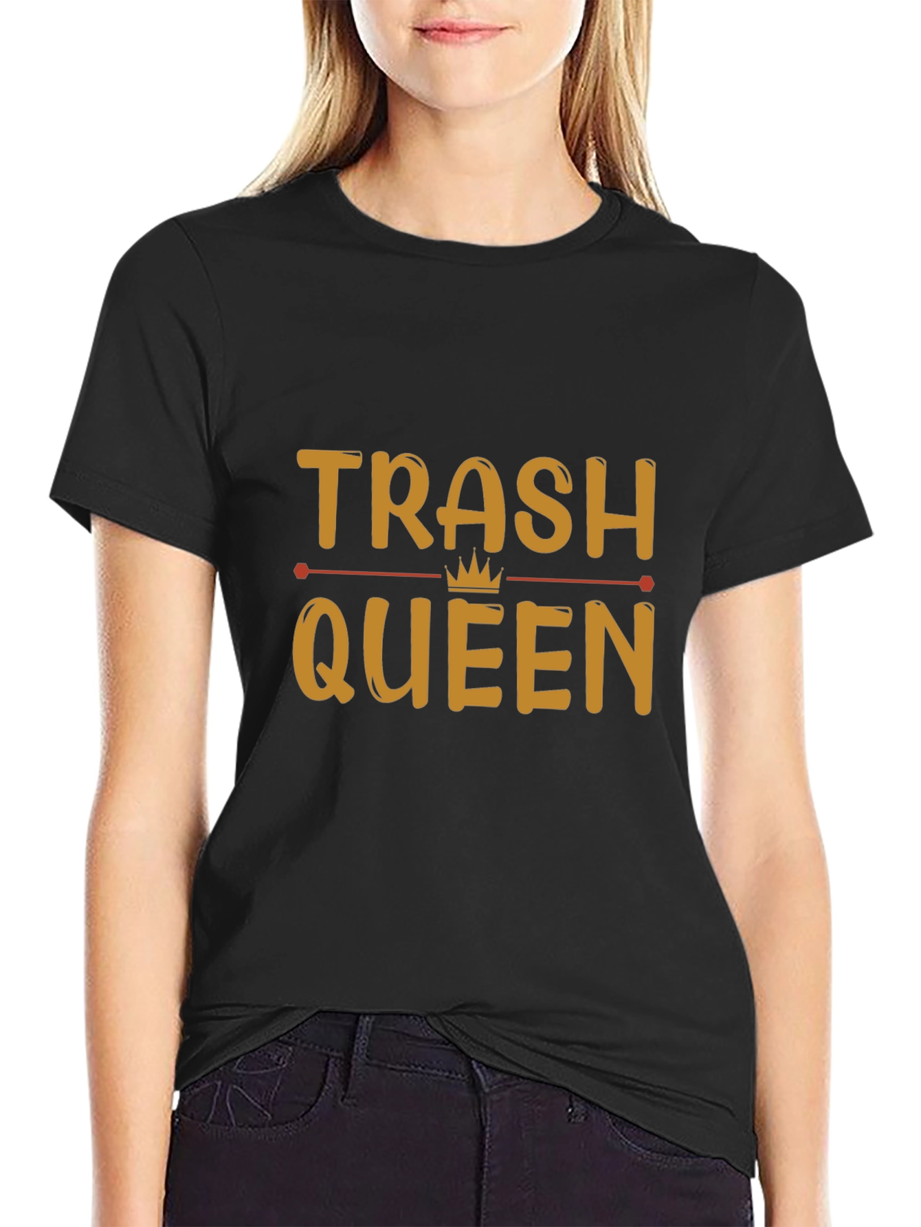 Black Trash Queen Graphic T-Shirt view 2
