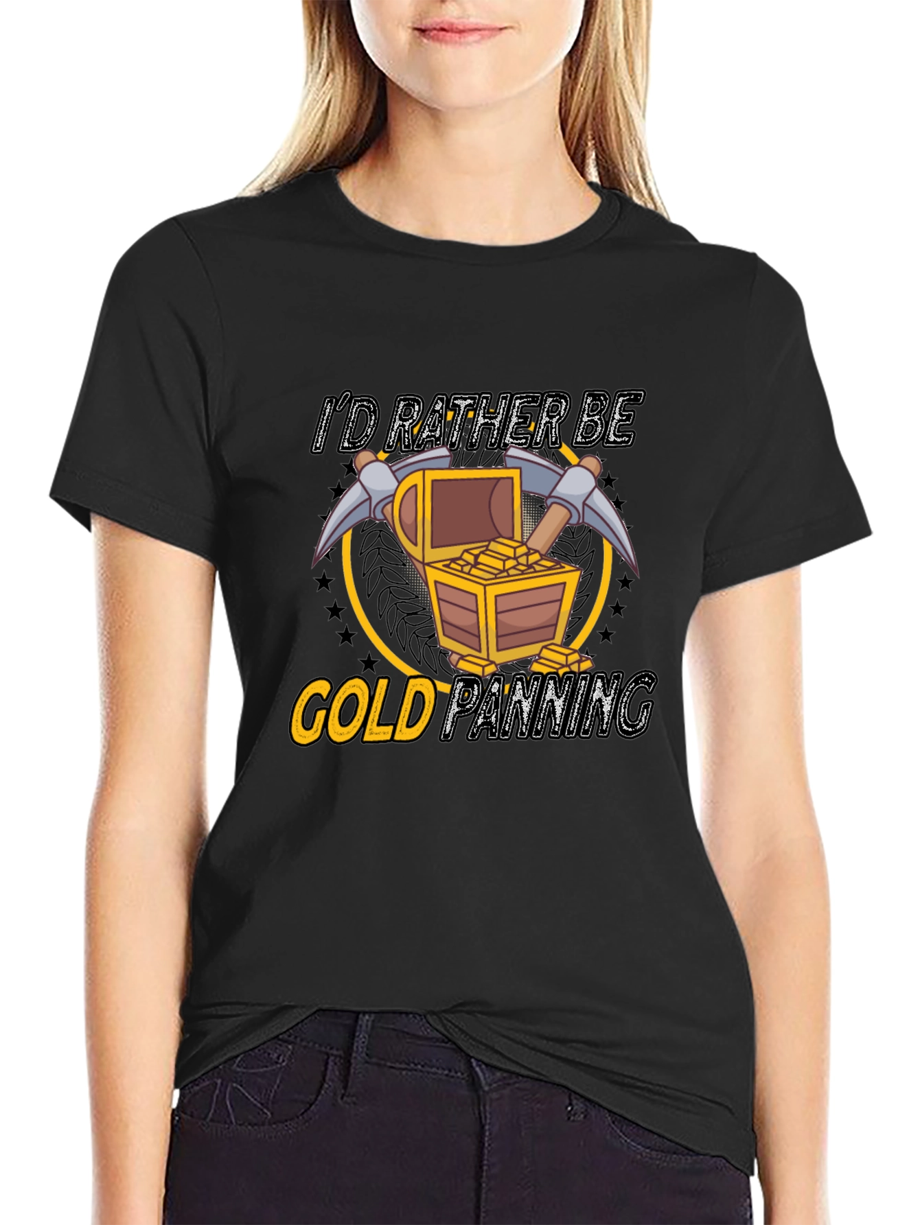 Black Gold Panning Graphic Tee view 2
