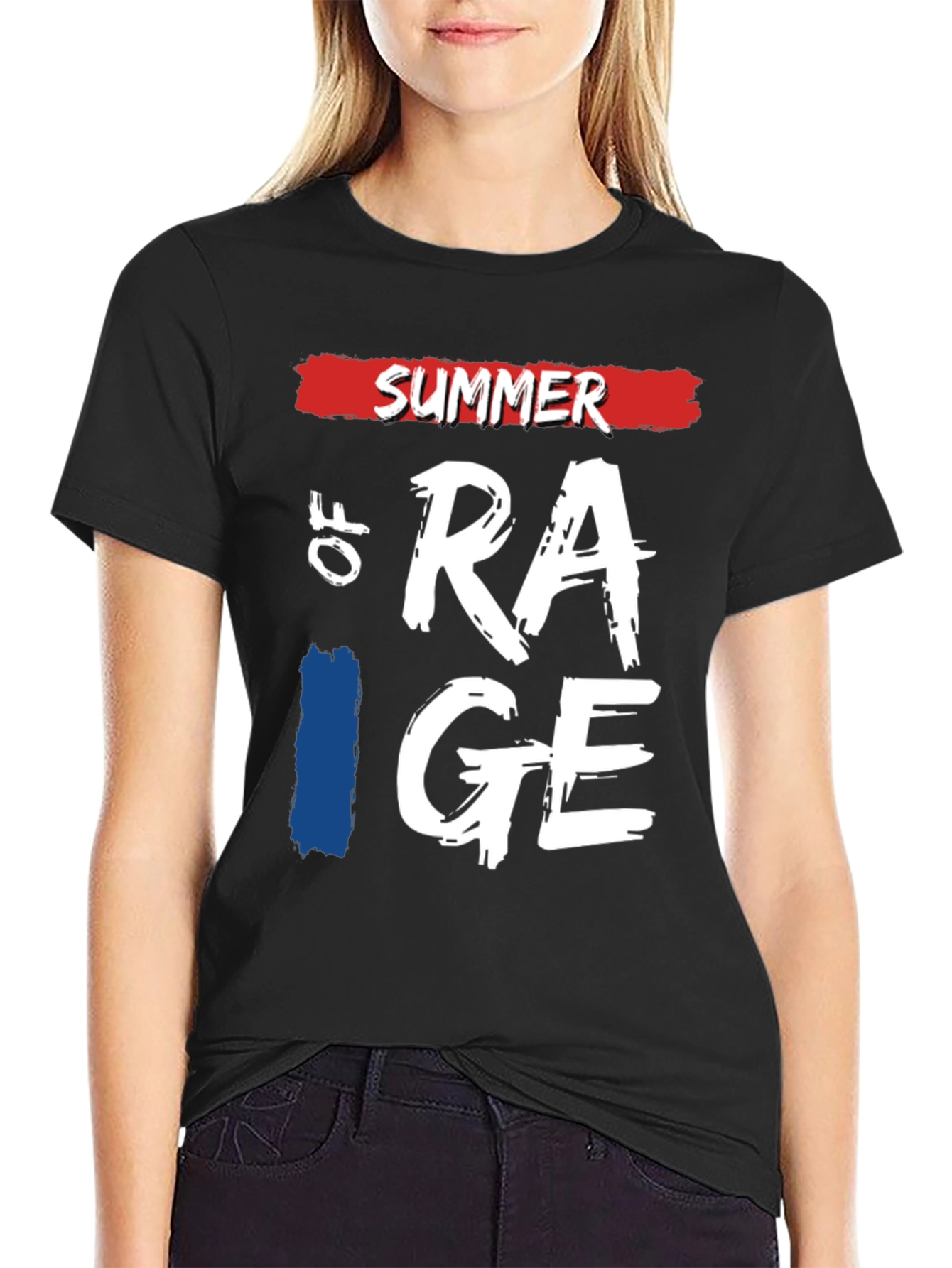 Black Summer of Rage Graphic Tee - Cool Casual Style view 2