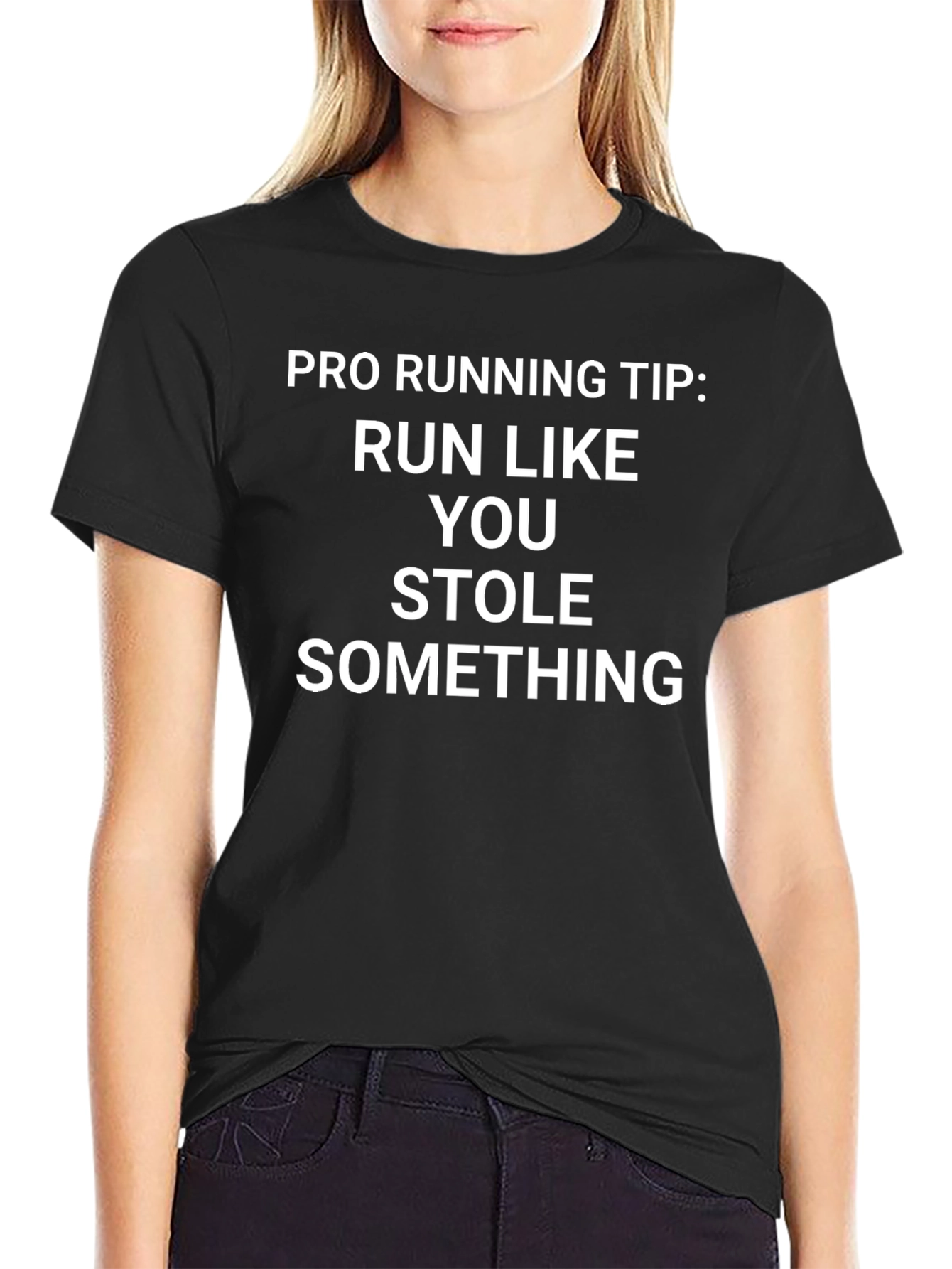 Black Run Like You Stole Something T-Shirt view 2