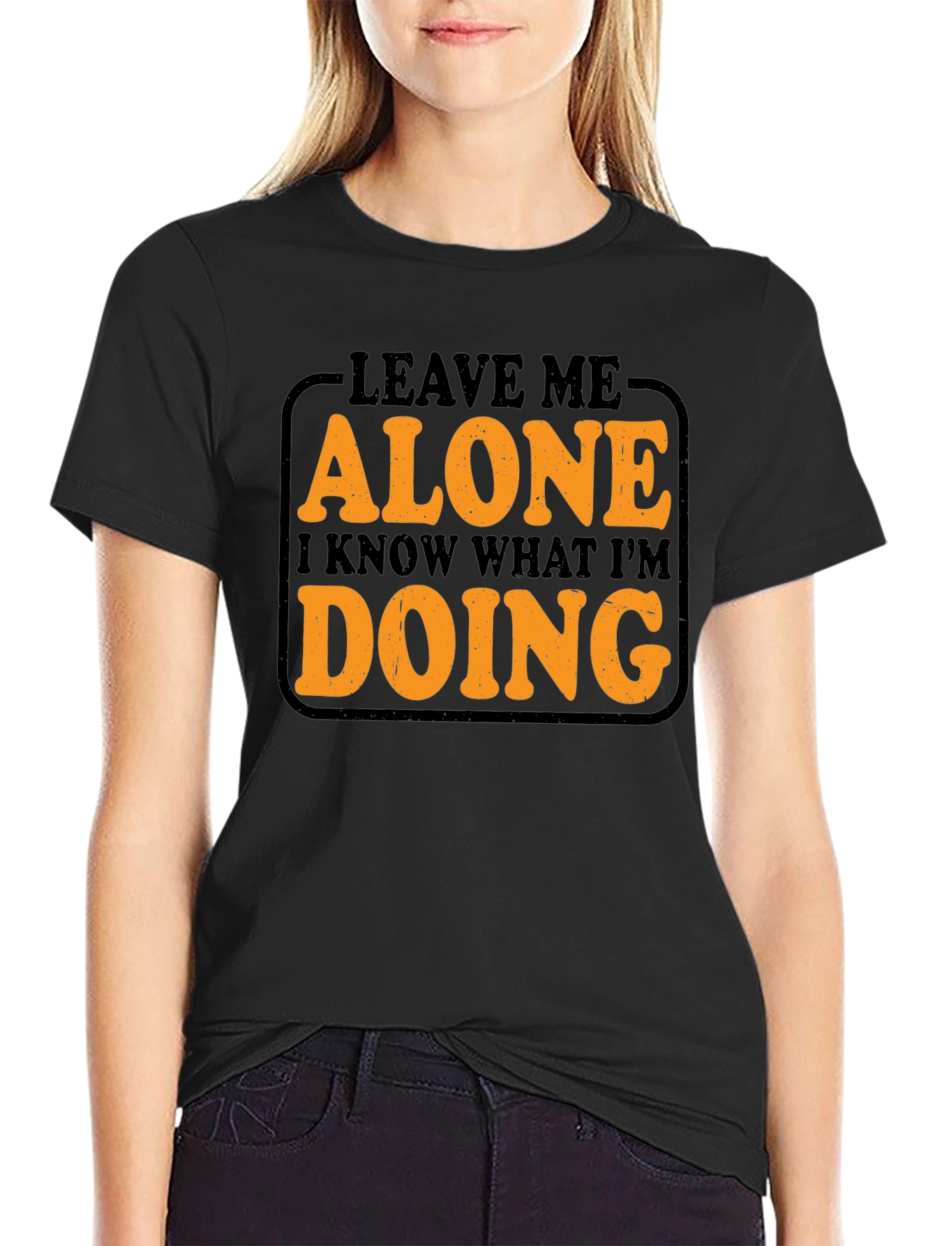Black Leave Me Alone Graphic Tee - Men's Black T-Shirt view 2