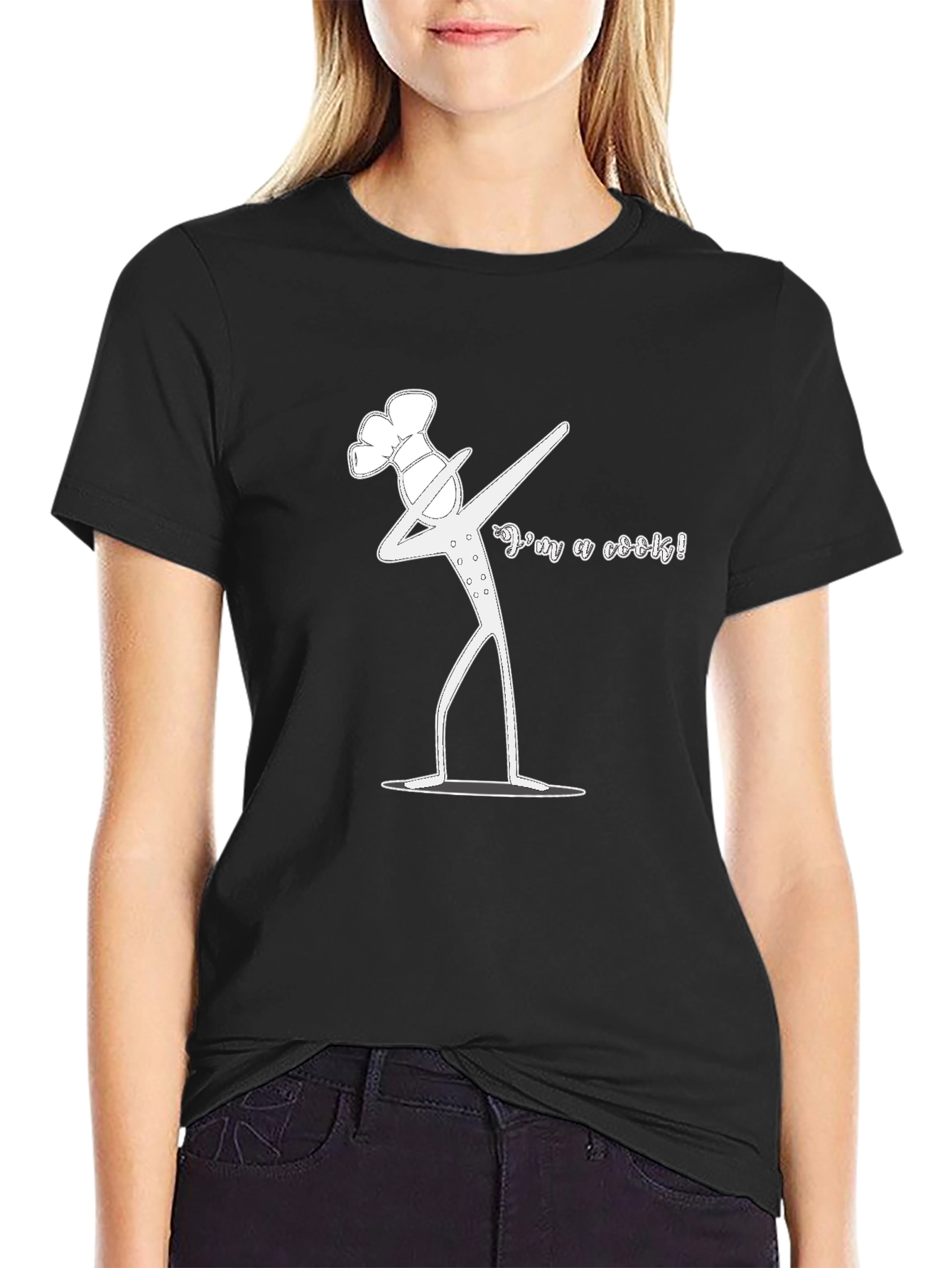 Black Chef Dab Funny T-Shirt, Cook Graphic Tee view 2