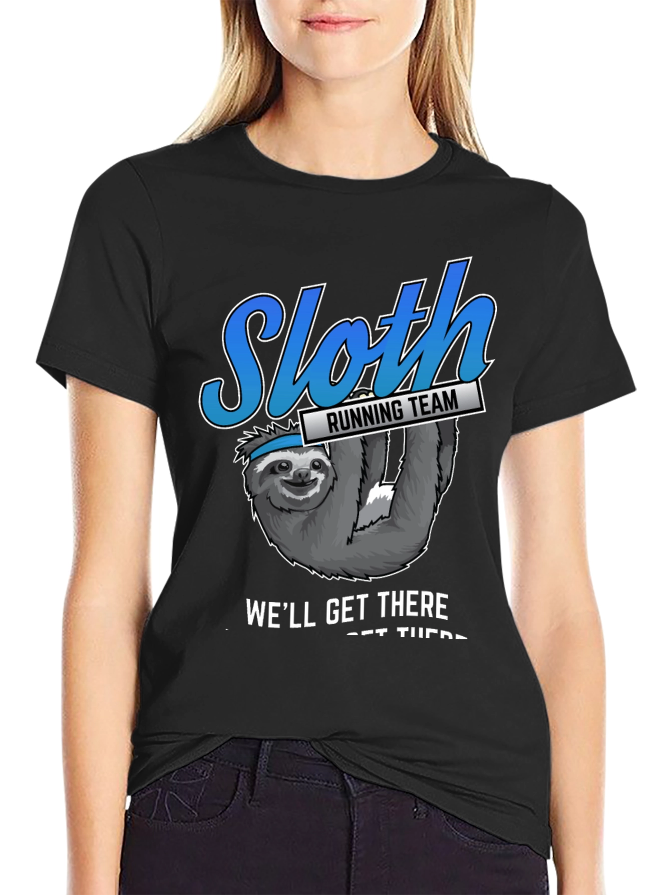 Black Sloth Running Team T-Shirt view 2