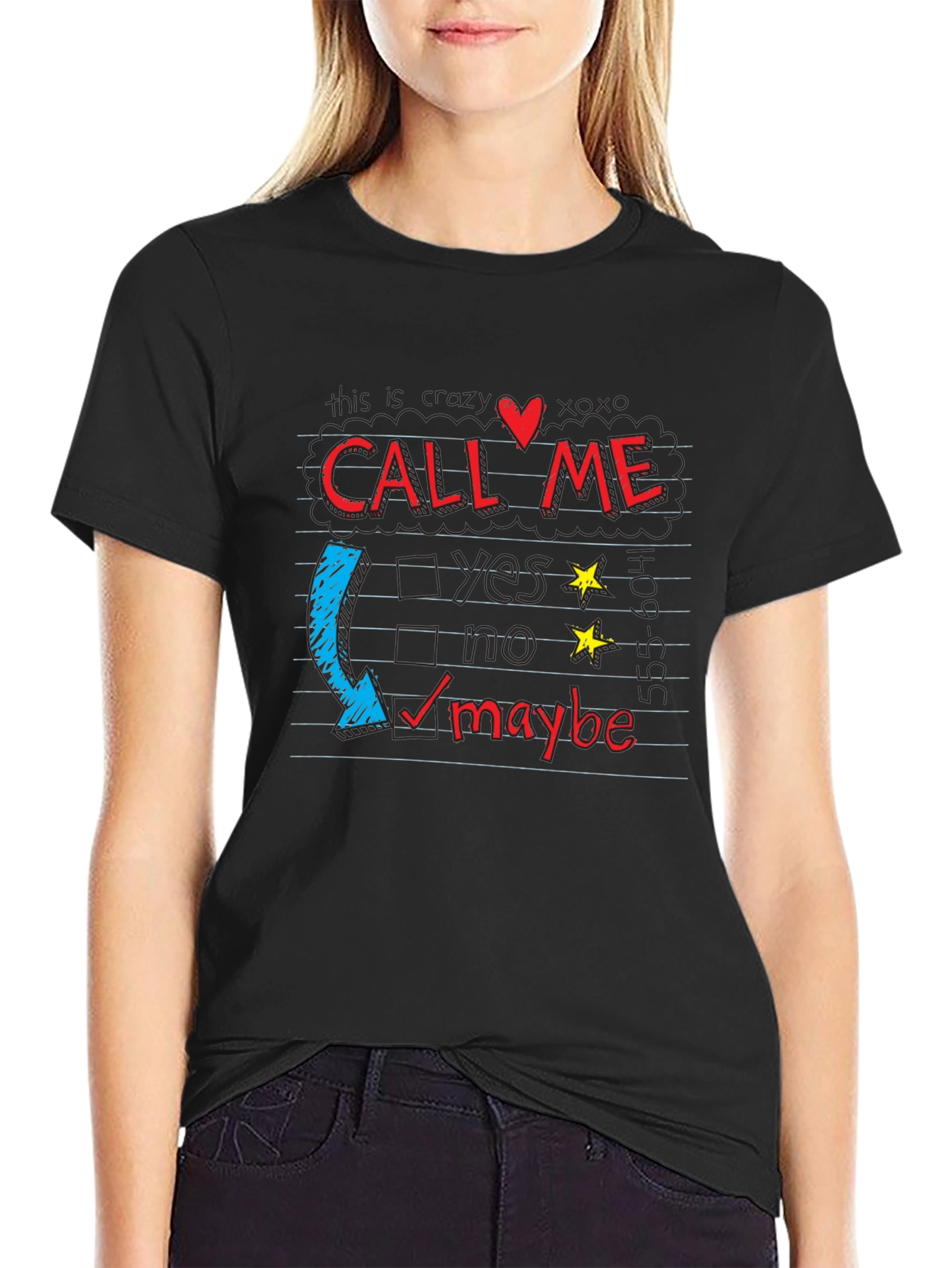 Black Call Me Maybe Graphic Tee view 2