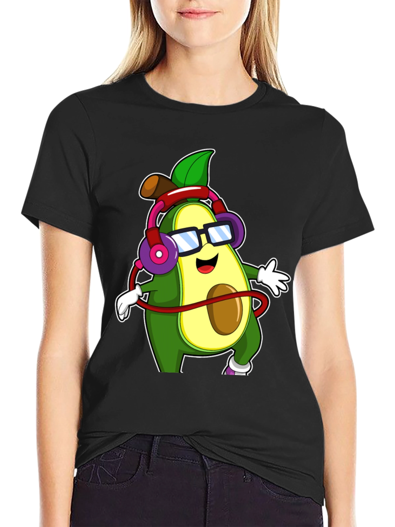 Black Avocado DJ Graphic T-Shirt view 2