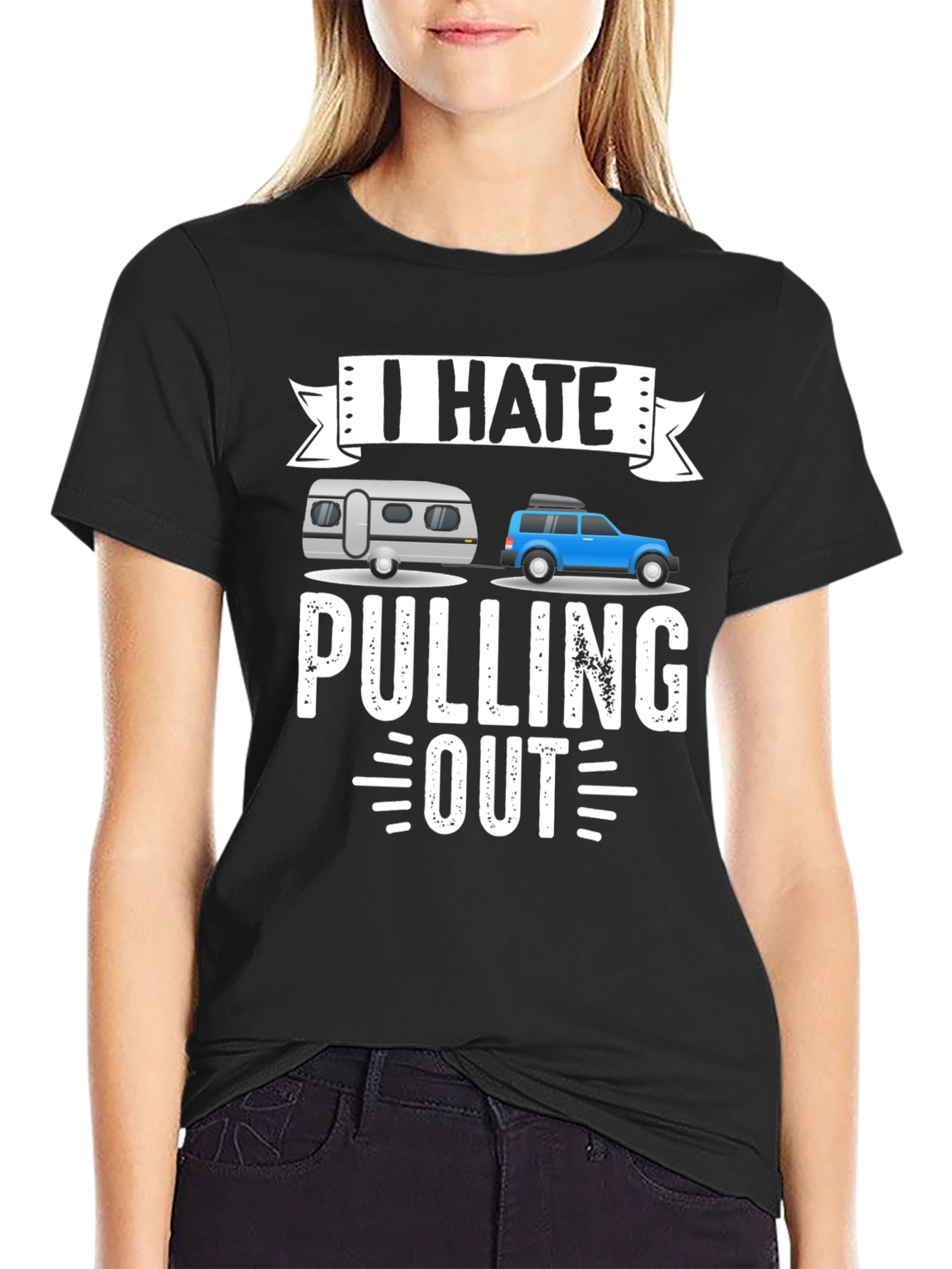 Black I Hate Pulling Out T-Shirt view 2