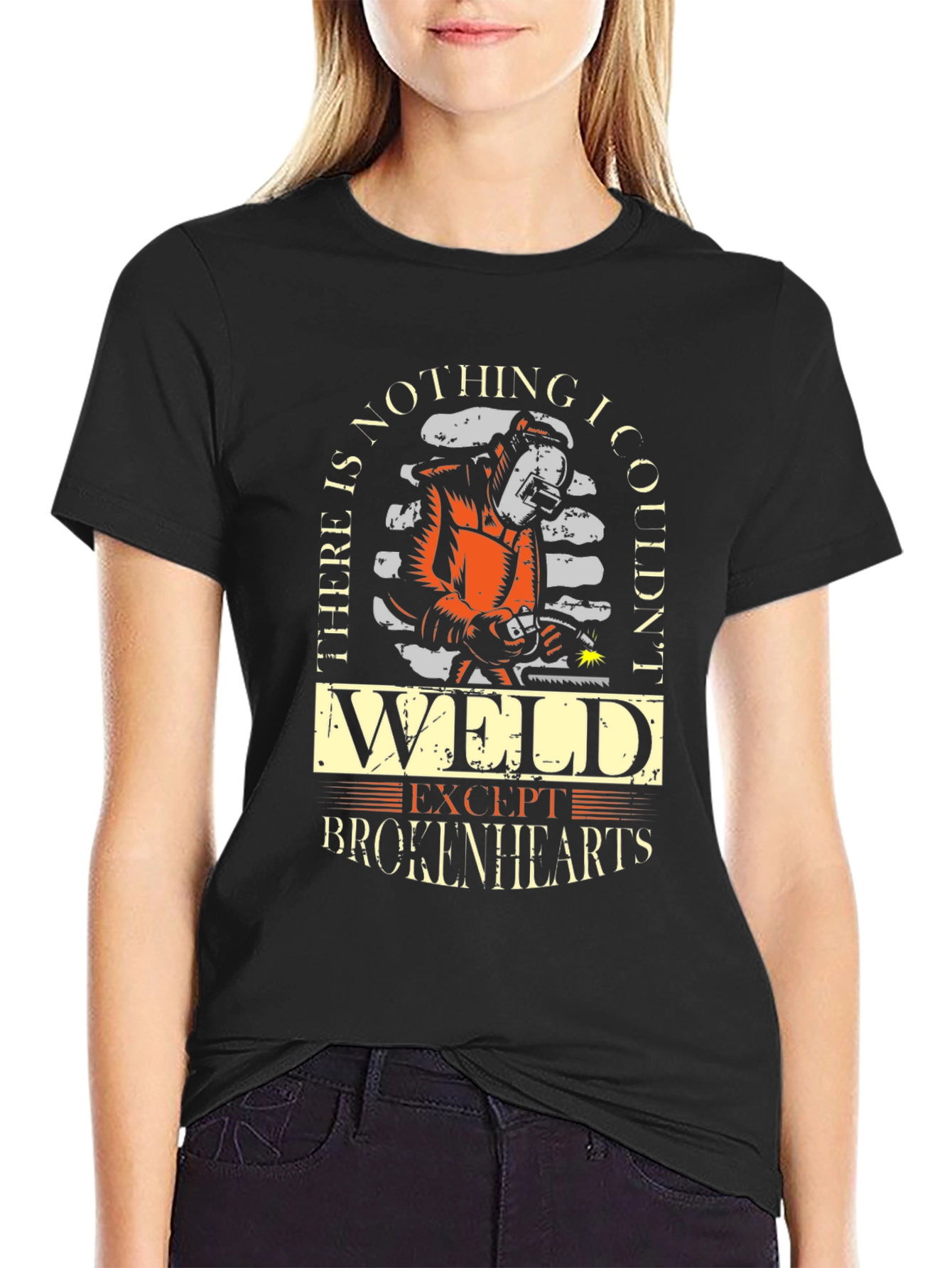 Black Welder T-Shirt - Nothing I Couldn't Weld view 2