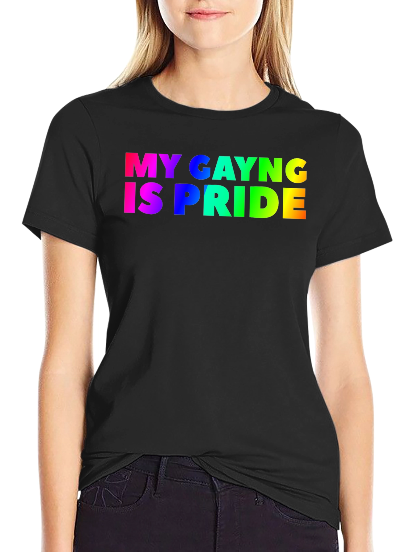 Black My Gayng Is Pride T-Shirt - Black LGBT Tee view 2