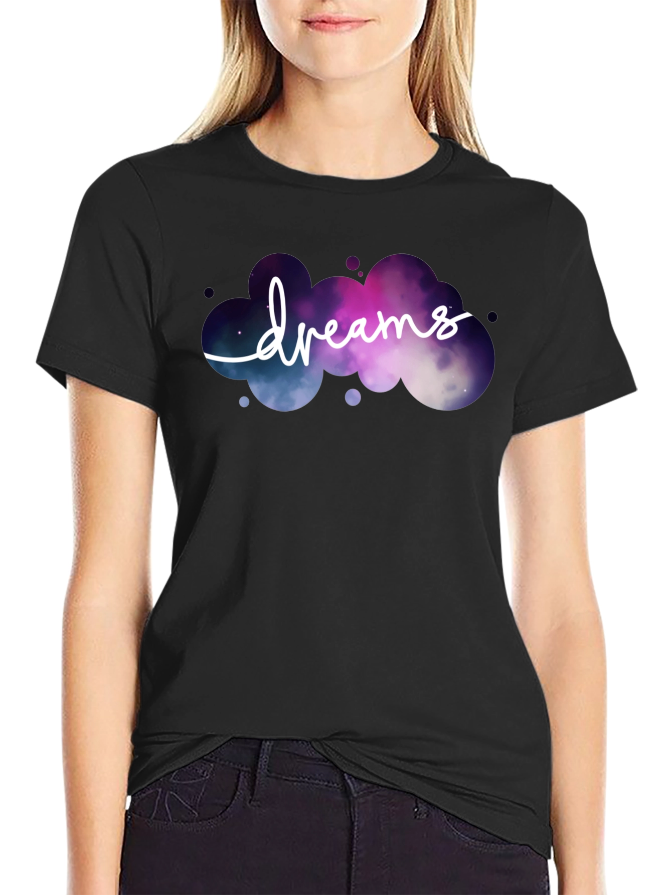 Black Dream Cloud Graphic T-Shirt - Unique Design view 2