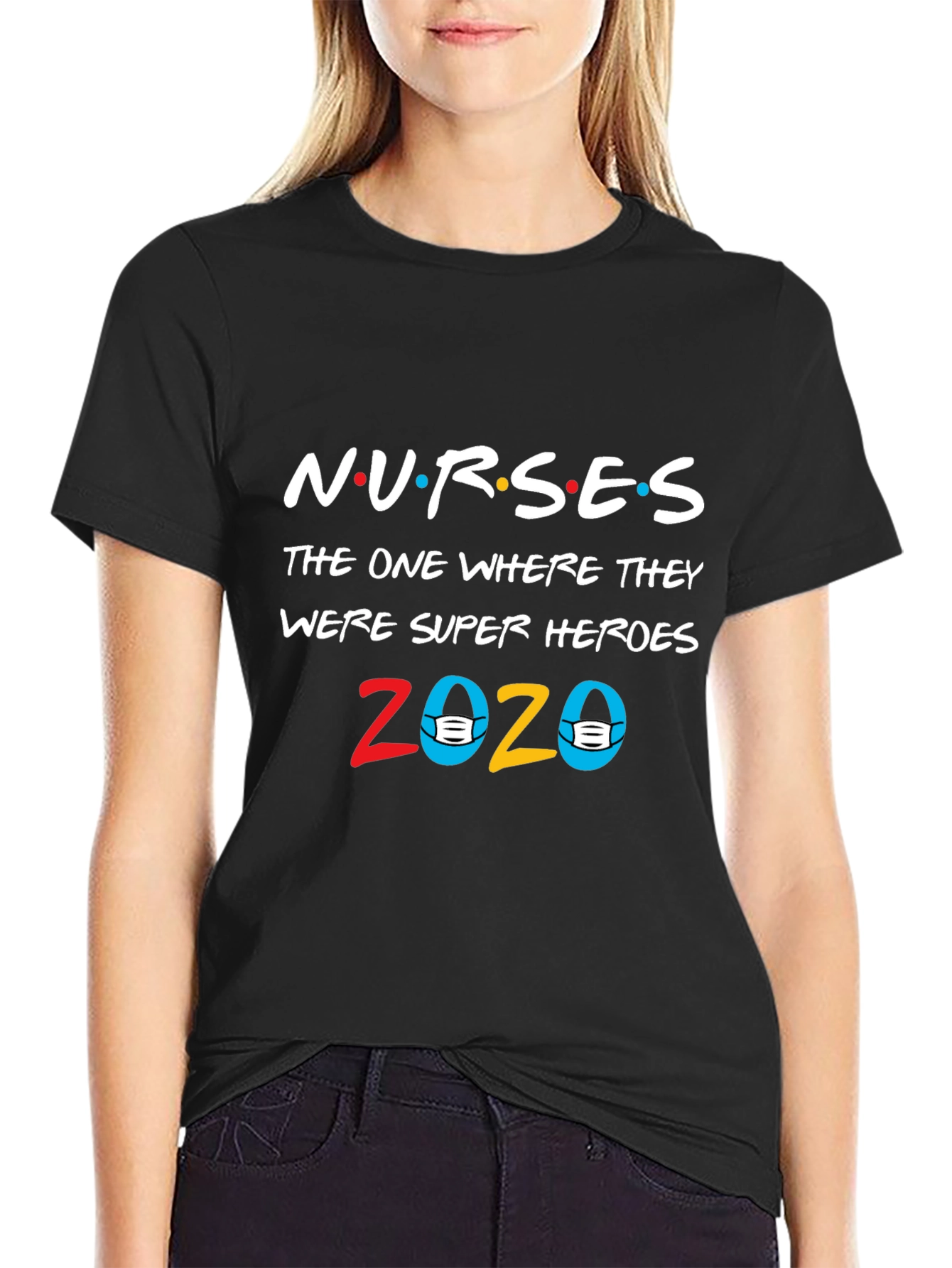 Black Nurses Super Heroes 2020 T-Shirt view 2