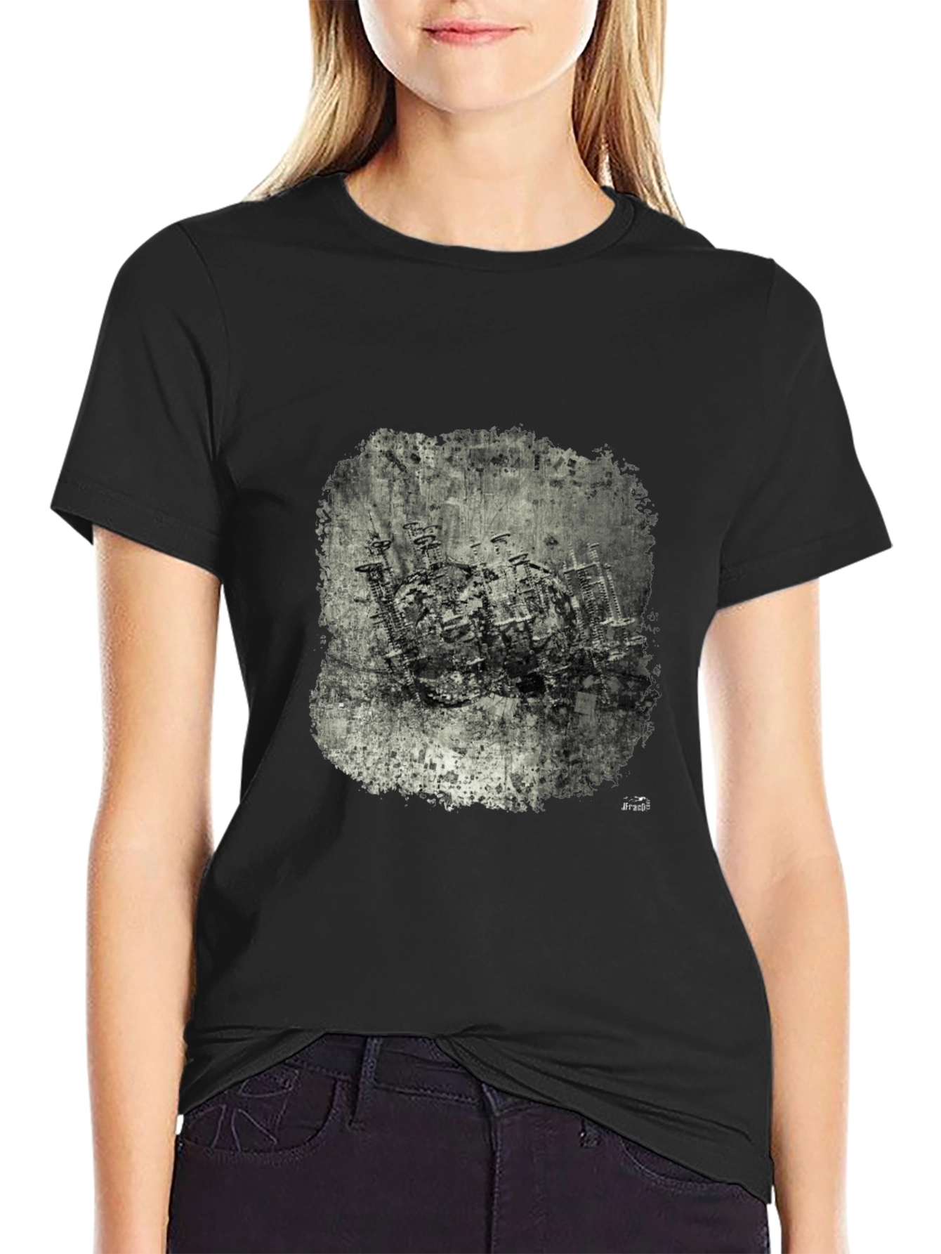 Black Urban Decay Graphic Tee - Black Cotton Blend view 2