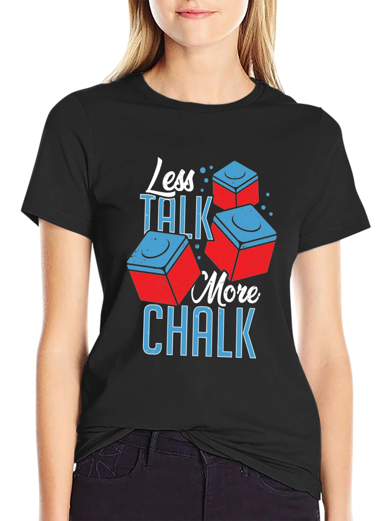 Less Talk More Chalk T-Shirt Pool Billiards  - 2