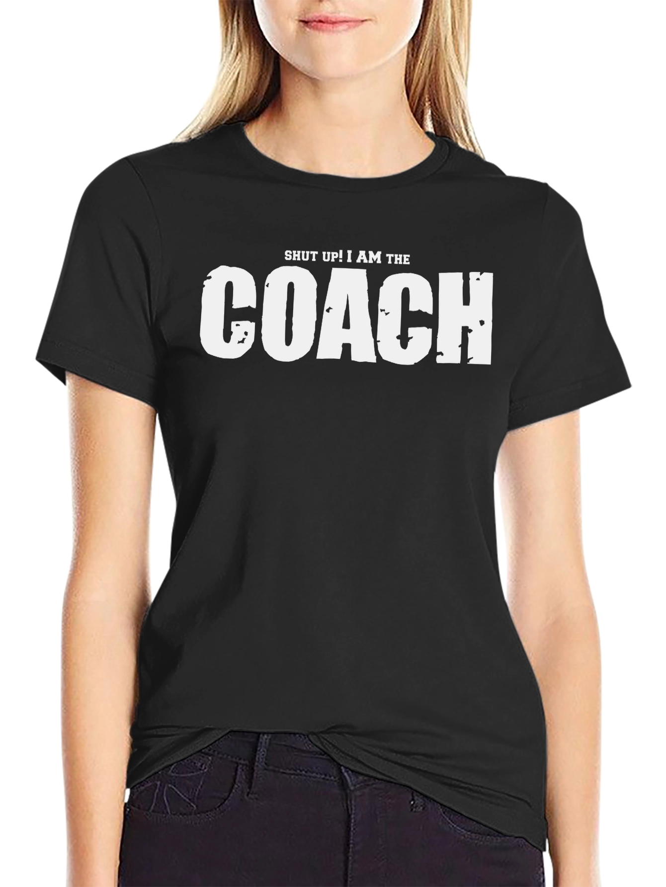 Black Shut Up! I Am The Coach Graphic T-Shirt view 2