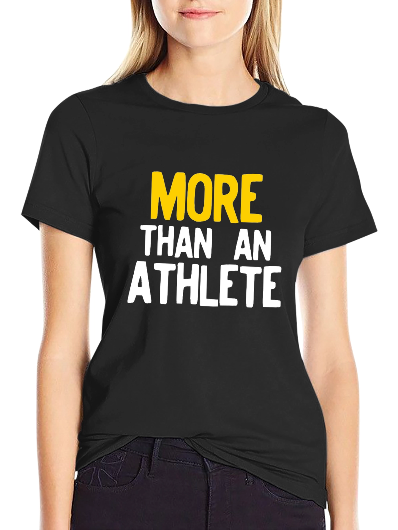 Black More Than An Athlete Graphic Tee view 2