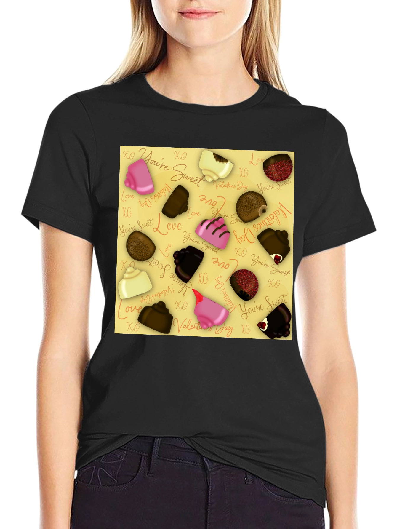 Black Sweet Treat T-Shirt: Chocolate Lover's Delight view 2