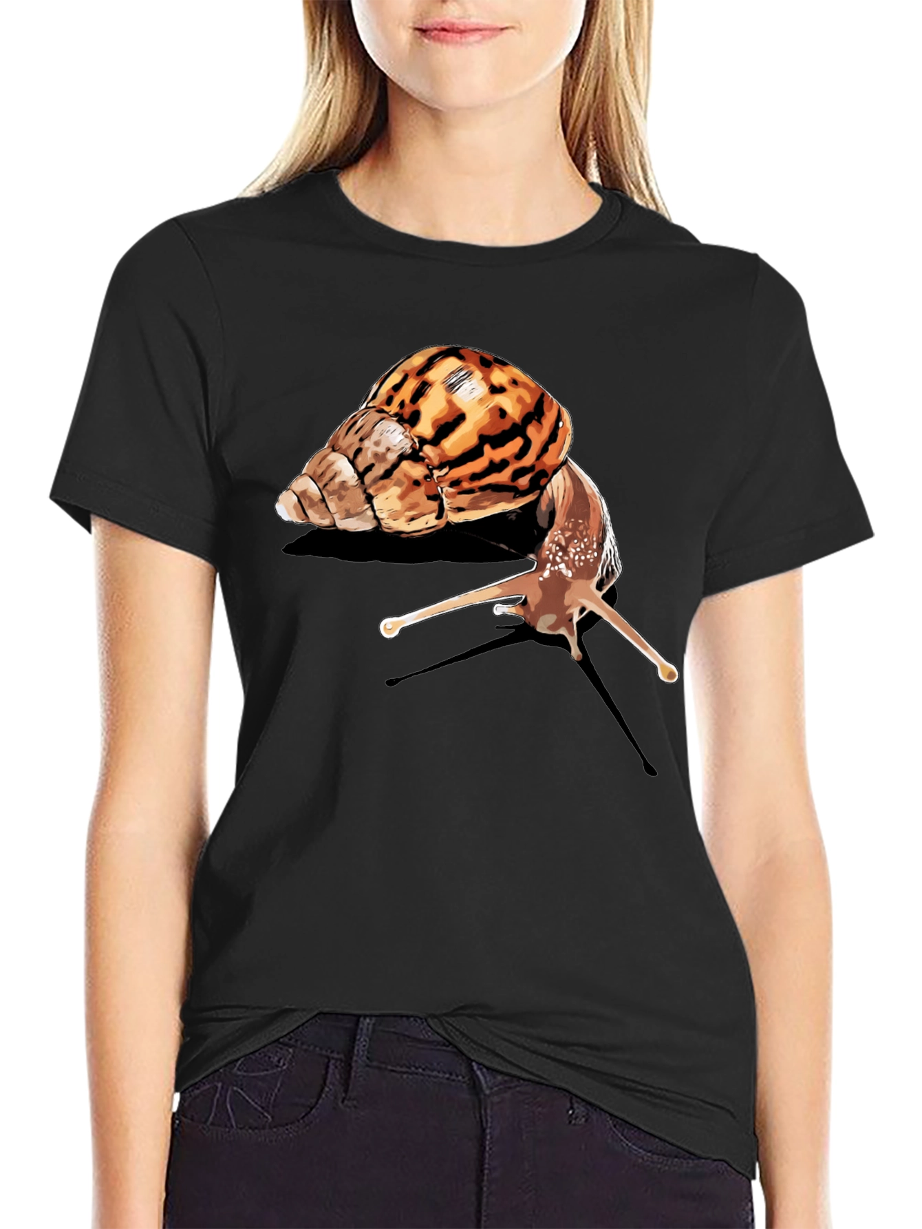 Black Snail Graphic Tee - Unique Animal Lover Design view 2