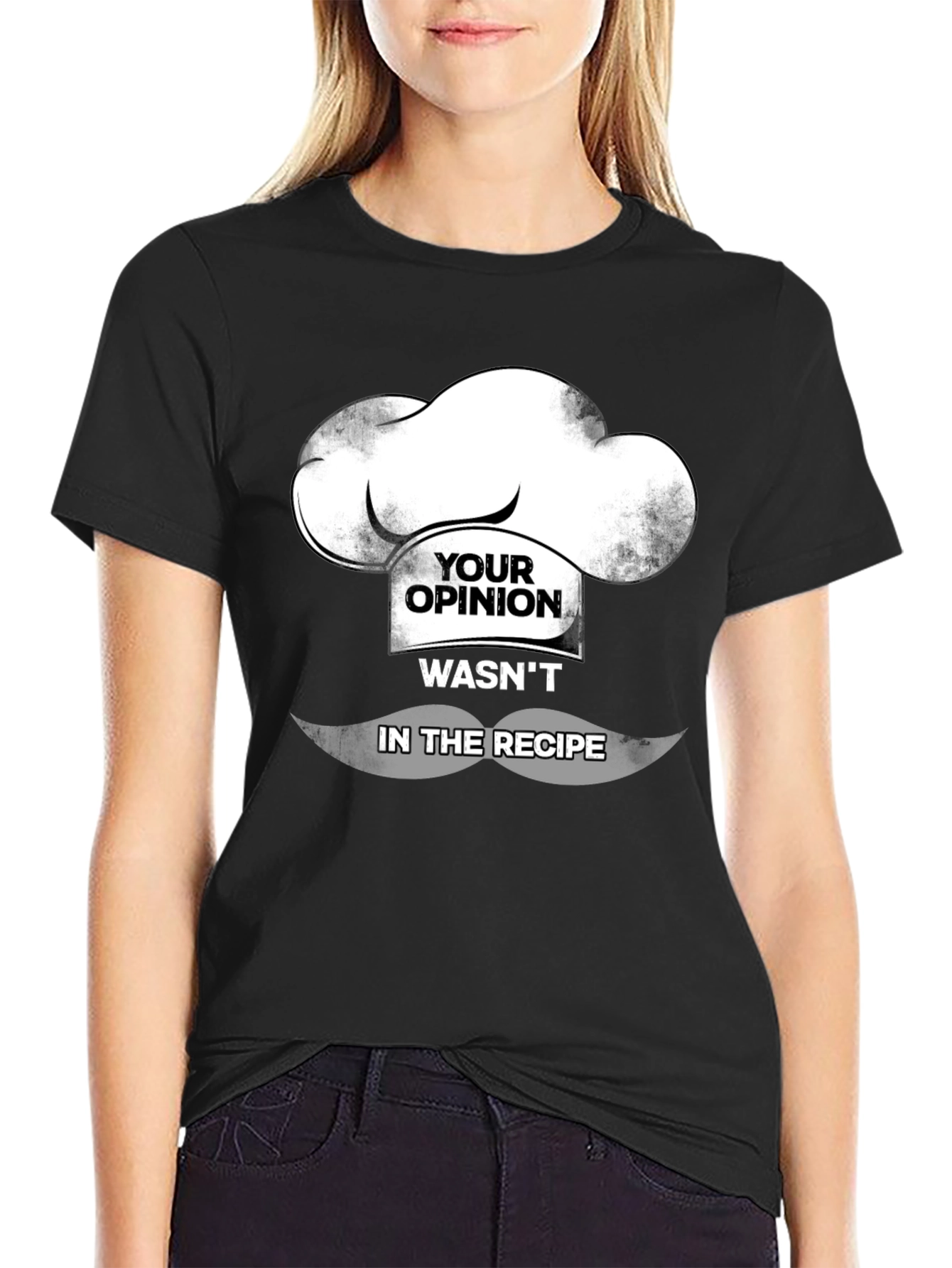 Black Chef Opinion T-Shirt Funny Cooking Design view 2