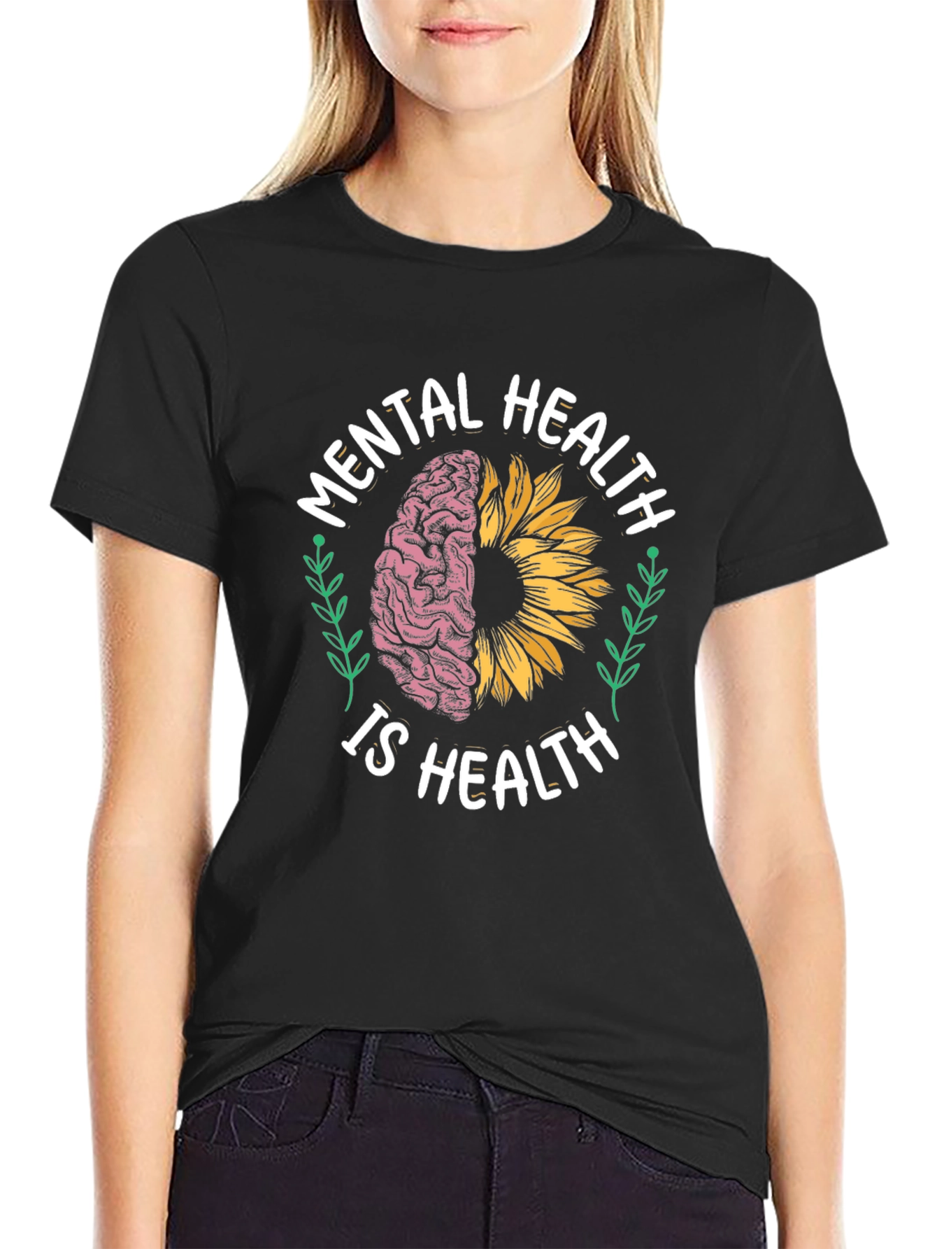 Black Mental Health Awareness Tee view 2