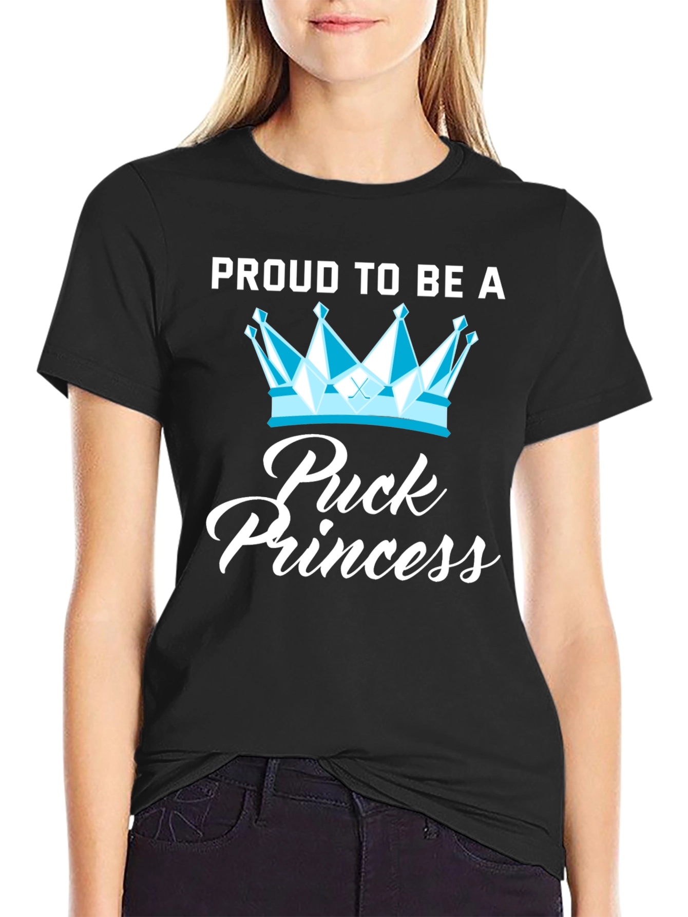 Black Proud Puck Princess Tee view 2