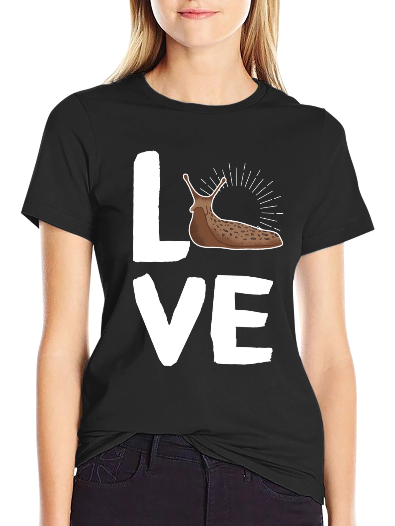 Black Love Slug Graphic T-Shirt view 2