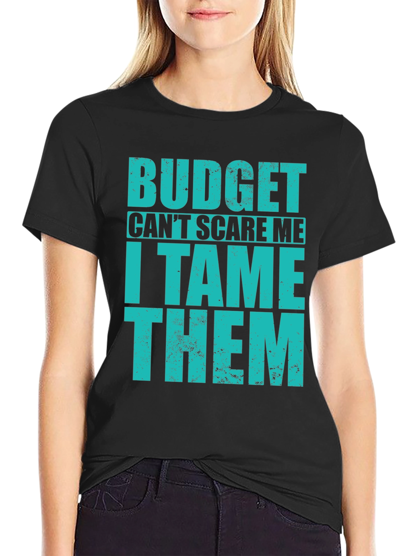 Black Budget Tamer T-Shirt - Funny Finance Tee view 2