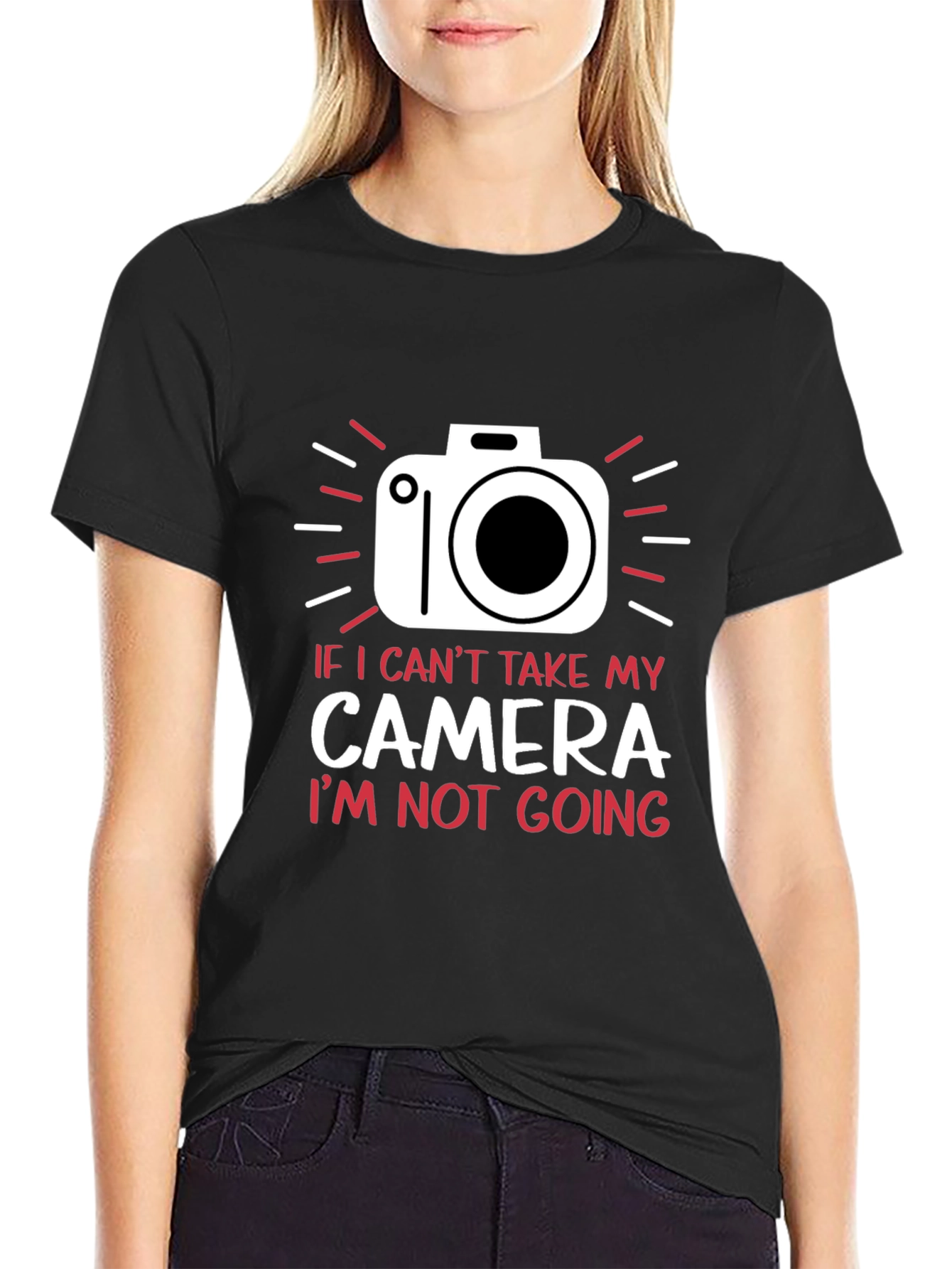 Black Camera Graphic T-Shirt - Photography Lover Tee view 2