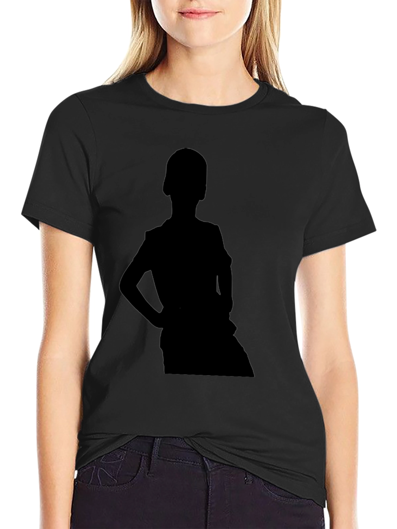 Black Black Silhouette Graphic Tee view 2