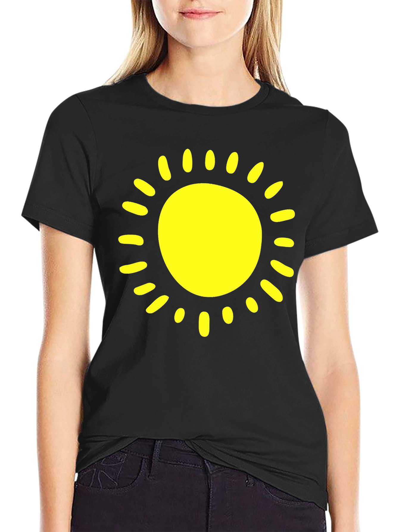 Black Sunshine Graphic Black T-Shirt | Summer Vibes view 2