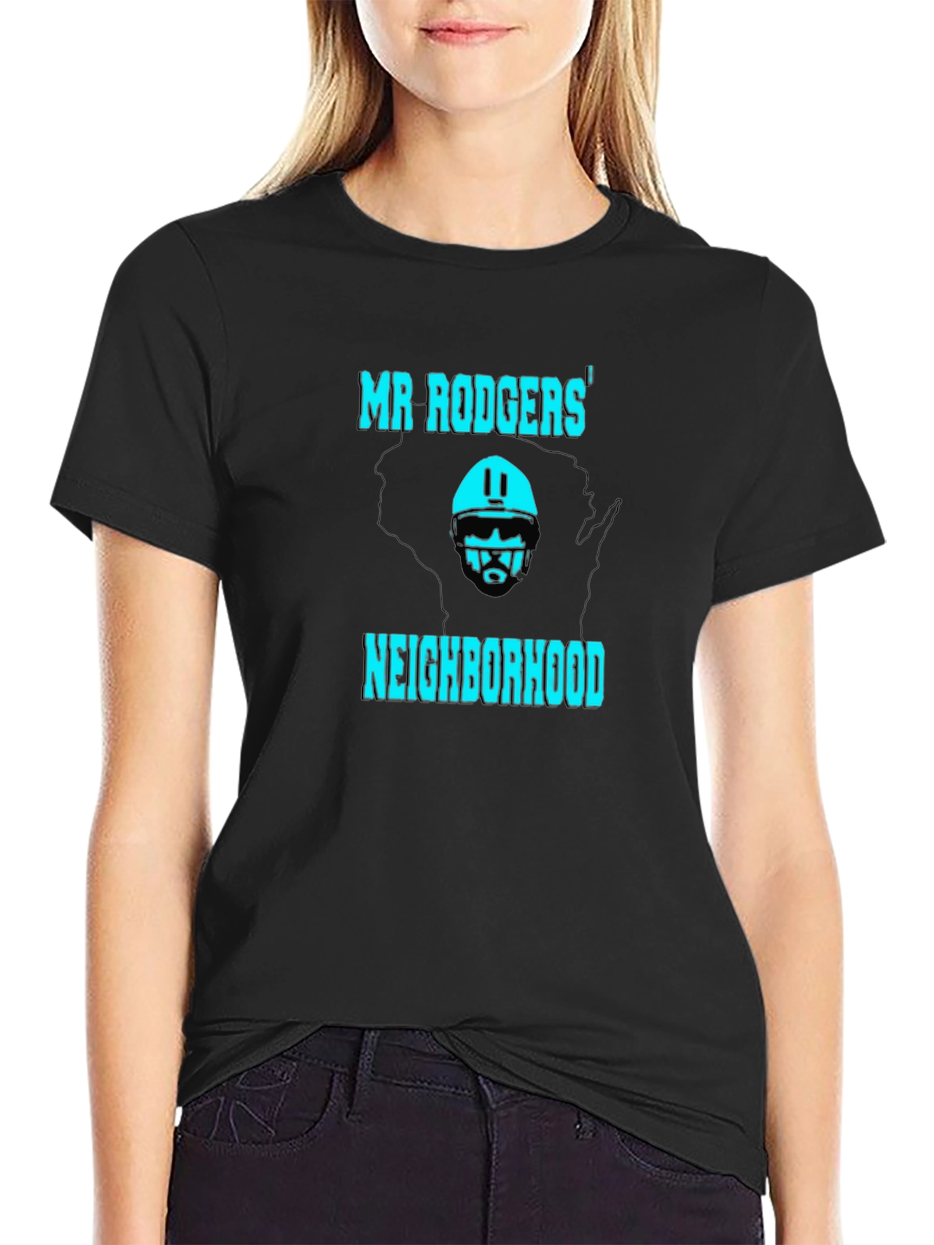 Black Mr. Rodgers' Neighborhood Tee view 2