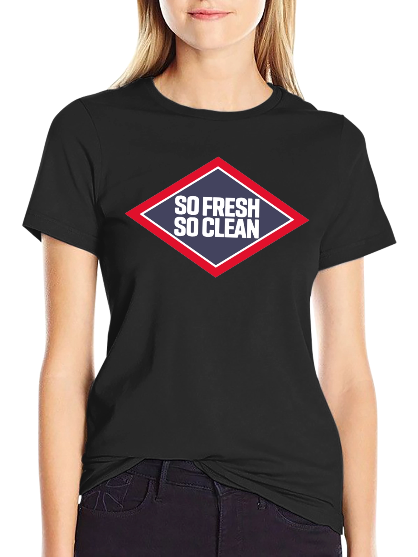 Black So Fresh So Clean Graphic Tee - Classic Black T-Shirt view 2