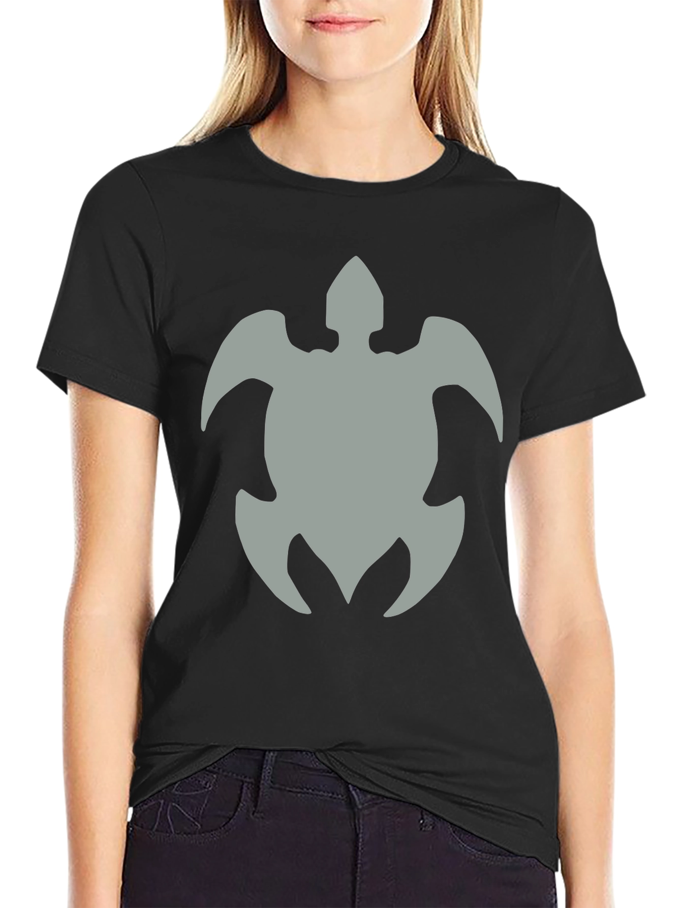 Black Turtle Graphic Black T-Shirt view 2