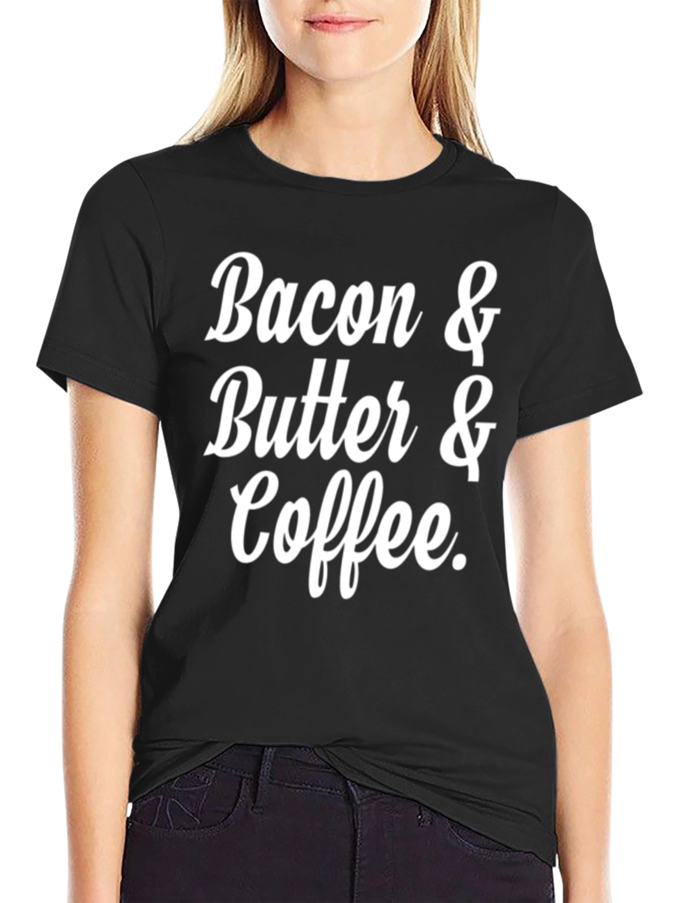 Black Bacon, Butter, & Coffee Black Graphic Tee view 2