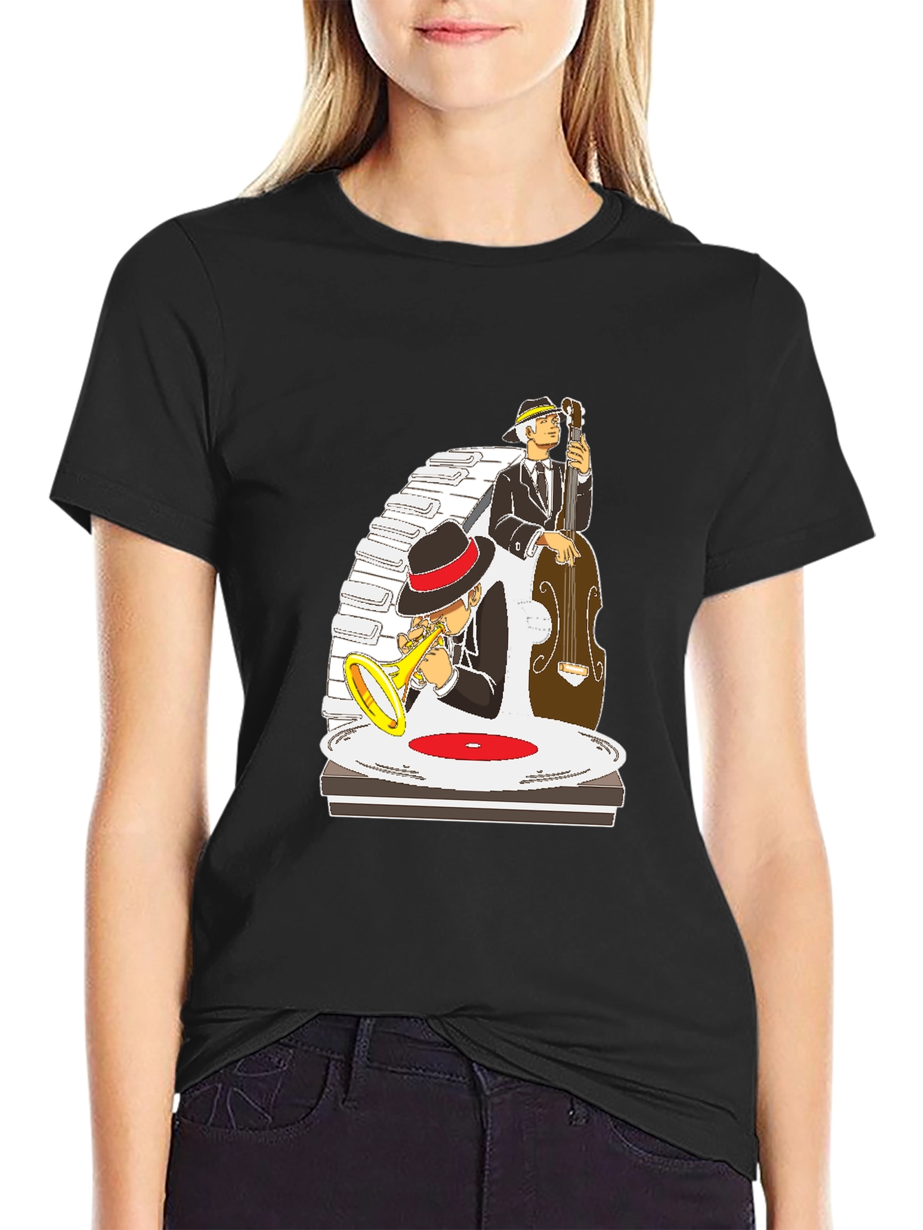 Black Jazz Band Graphic Tee view 2