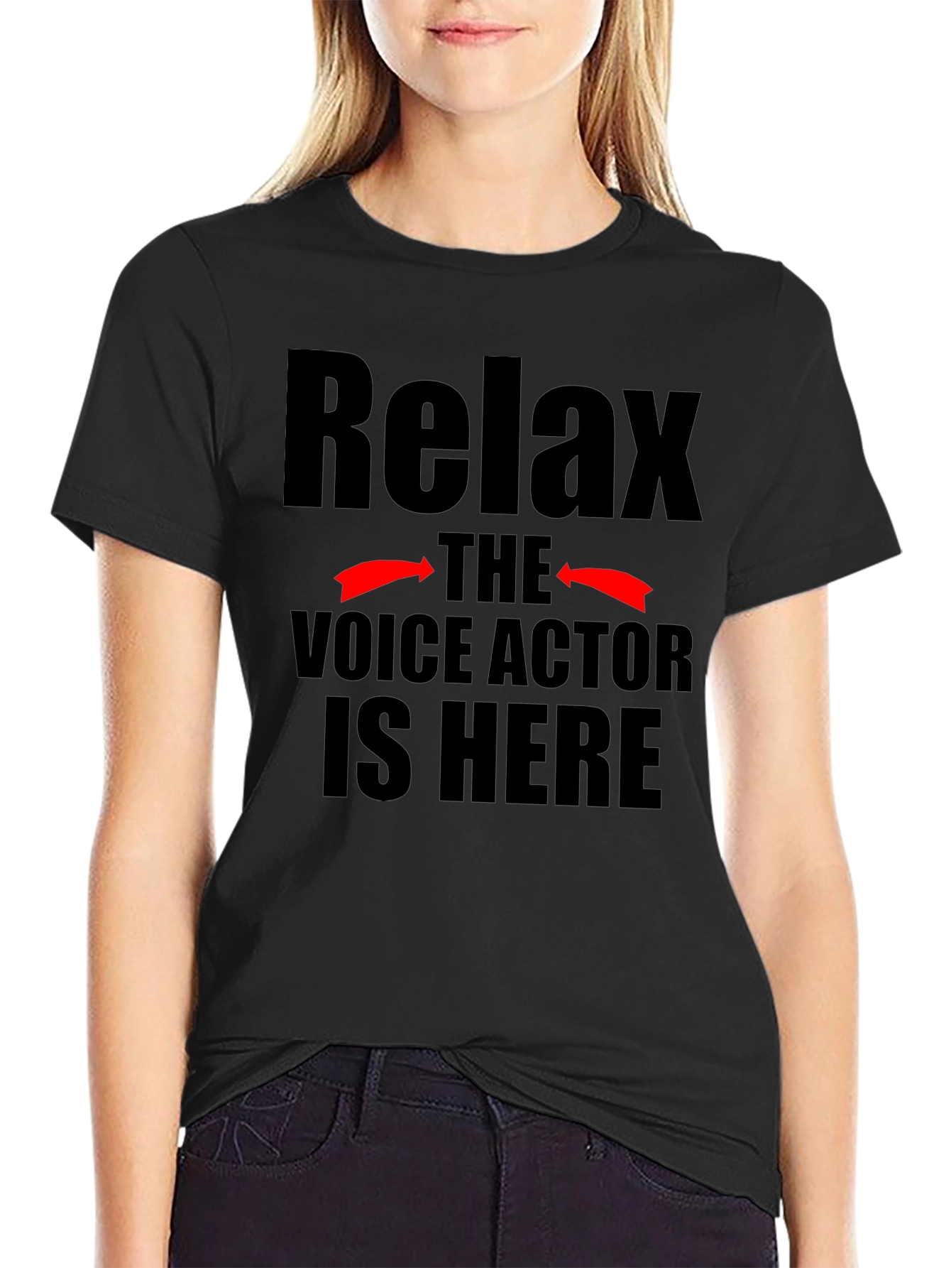 Black Relax Voice Actor T-Shirt, Funny Gift view 2