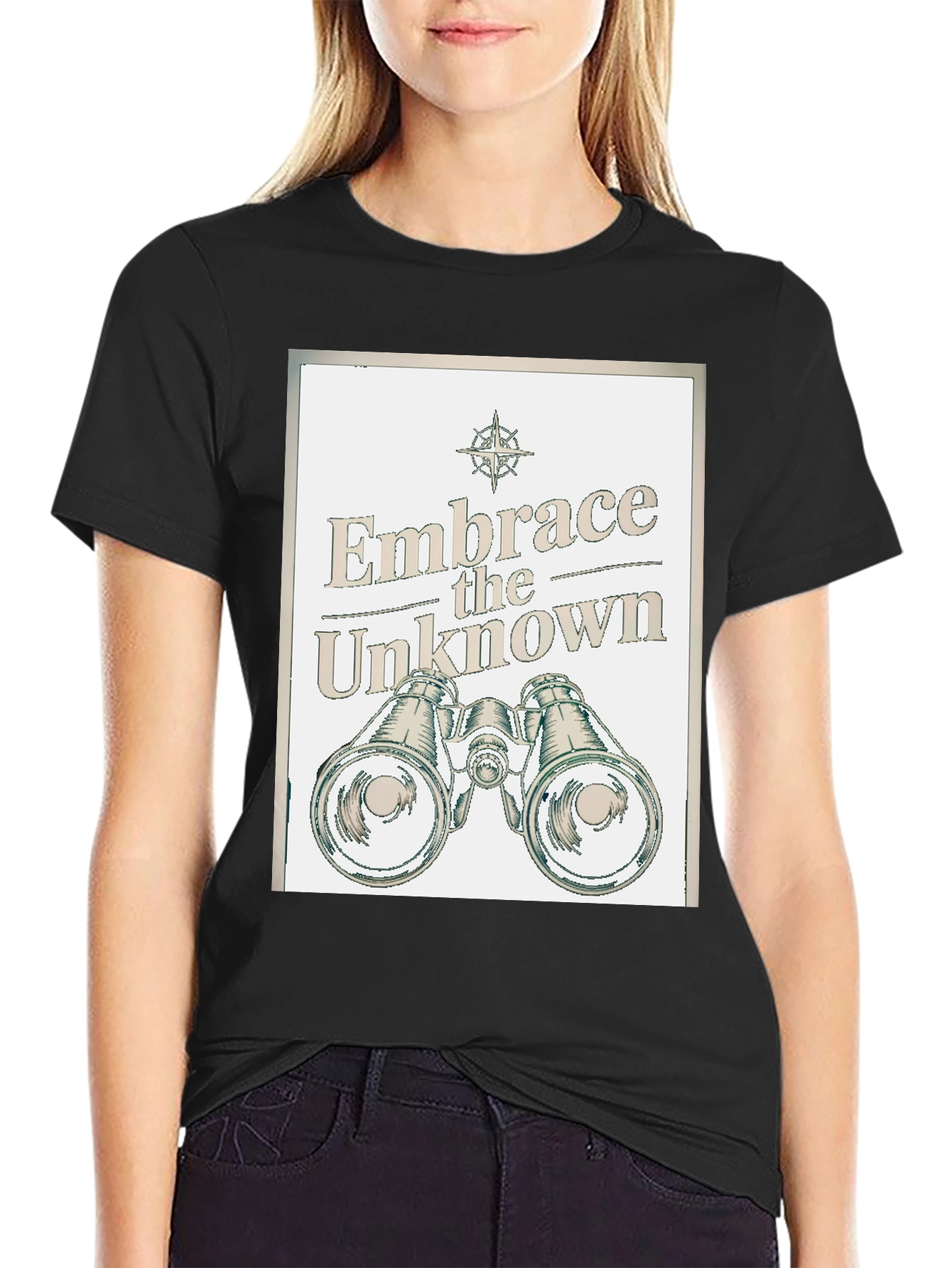 Black Embrace the Unknown Graphic T-Shirt view 2