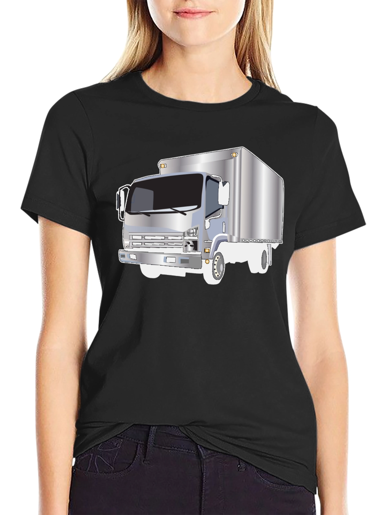 Black Truck Graphic Tee - Black Cotton Blend view 2