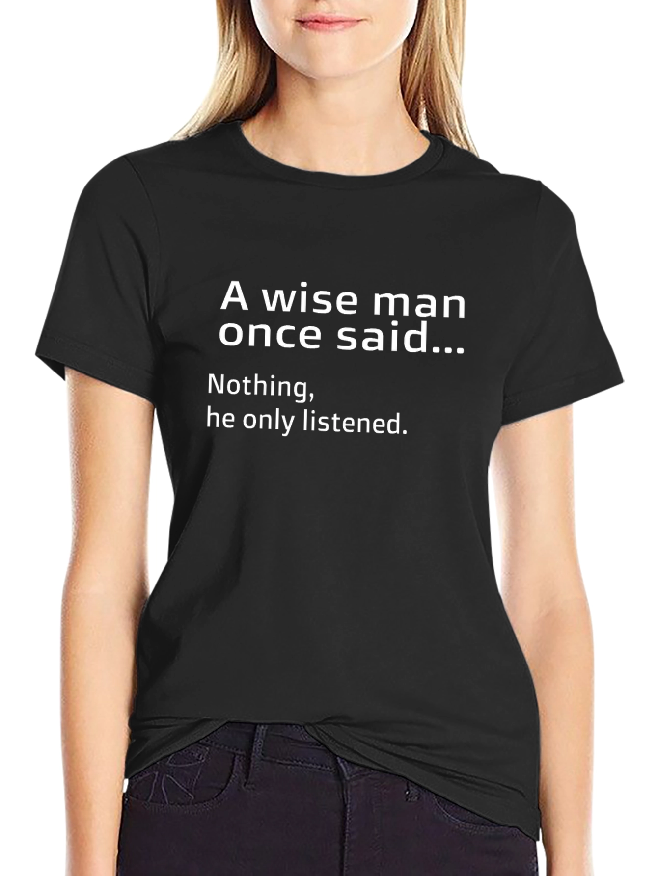 Black A Wise Man T-Shirt - Funny Sarcastic Tee view 2