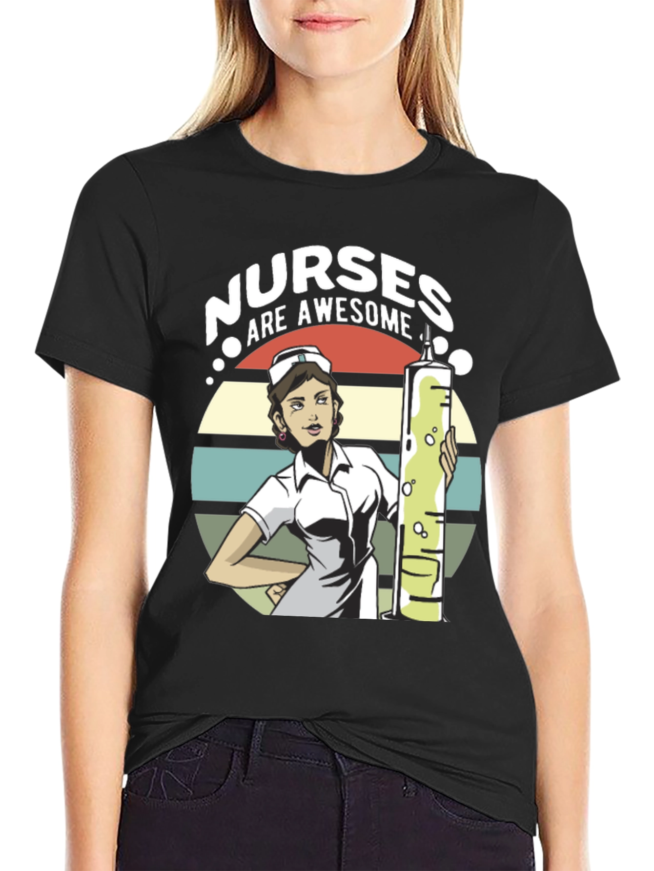 Black Nurses Are Awesome Graphic T-Shirt view 2