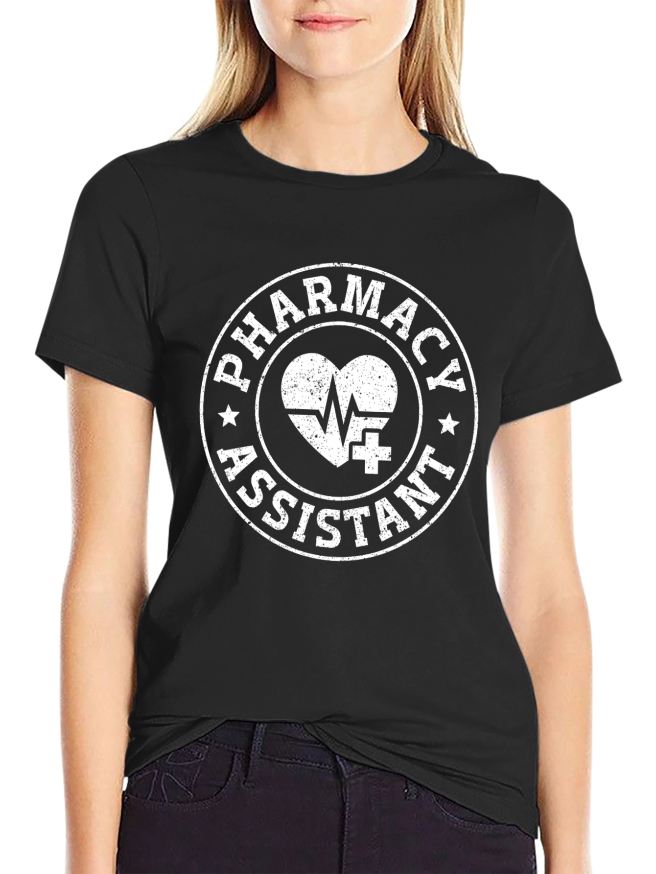 Black Pharmacy Assistant Graphic T-Shirt view 2
