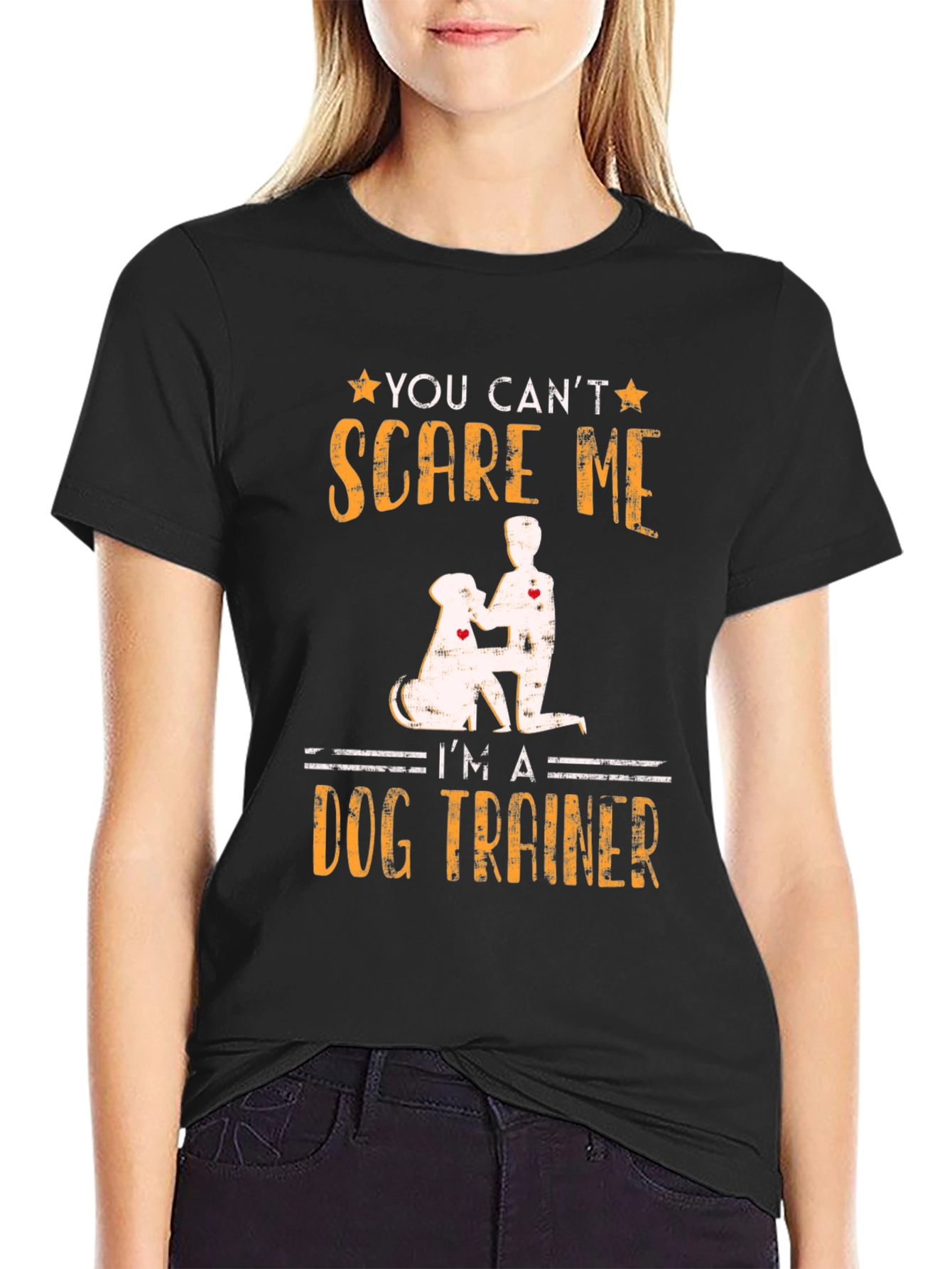 Black Dog Trainer T-Shirt - You Can't Scare Me! view 2