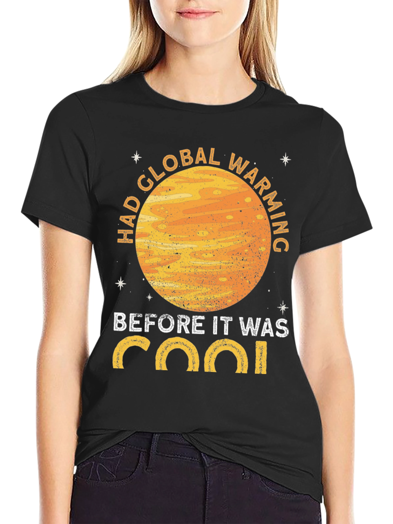 Black Had Global Warming Before It Was Cool Graphic T-Shirt view 2