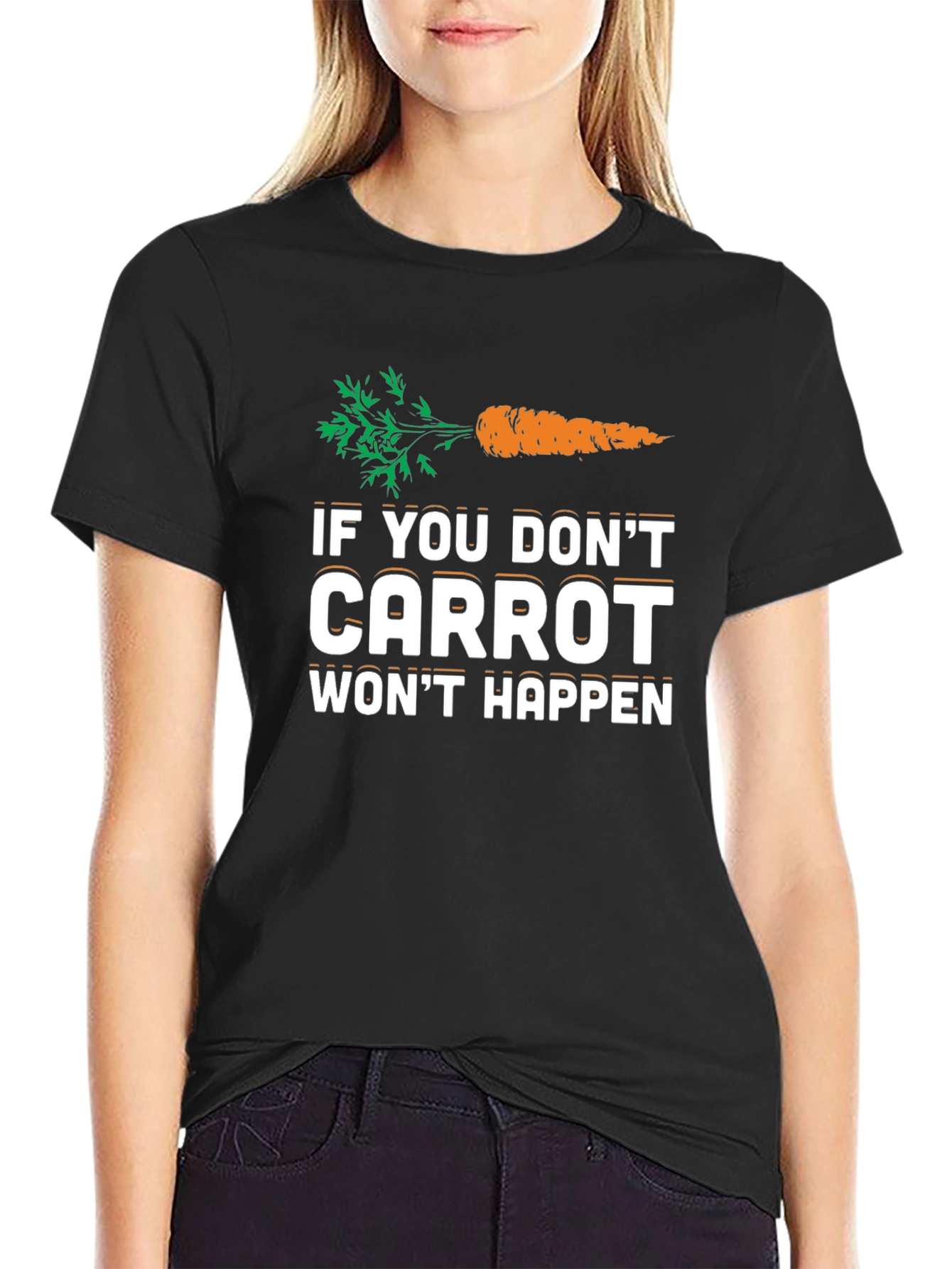 Black If You Don't Carrot Funny T-Shirt view 2